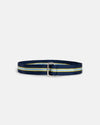 Made-in-USA Navy, Light Blue & Yellow Grosgrain Ribbon Belt