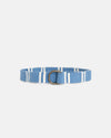 Sky Blue with Cream Regimental Stripe D-Ring Belt