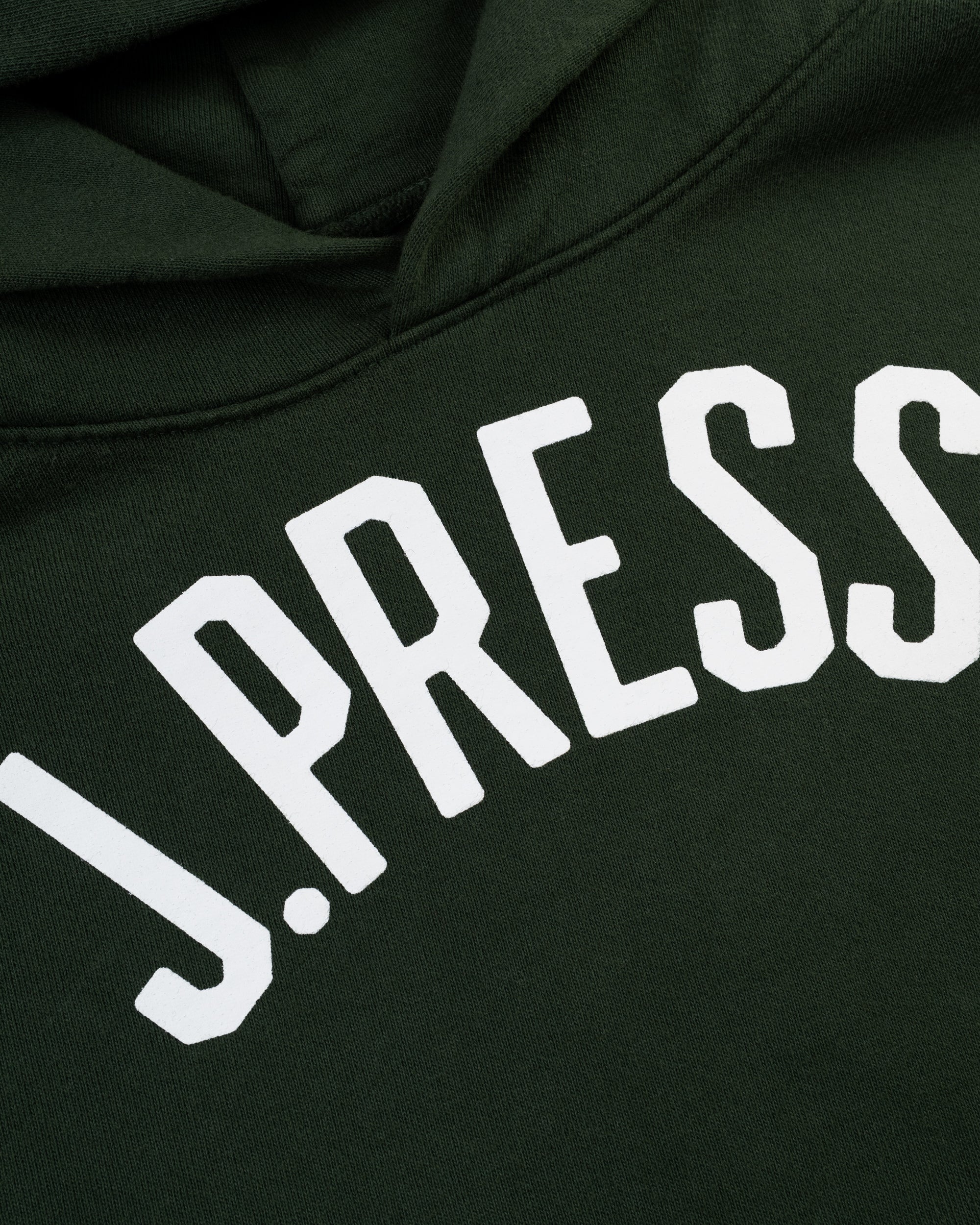 Made-in-USA Dark Green J. Press Arch Hoodie