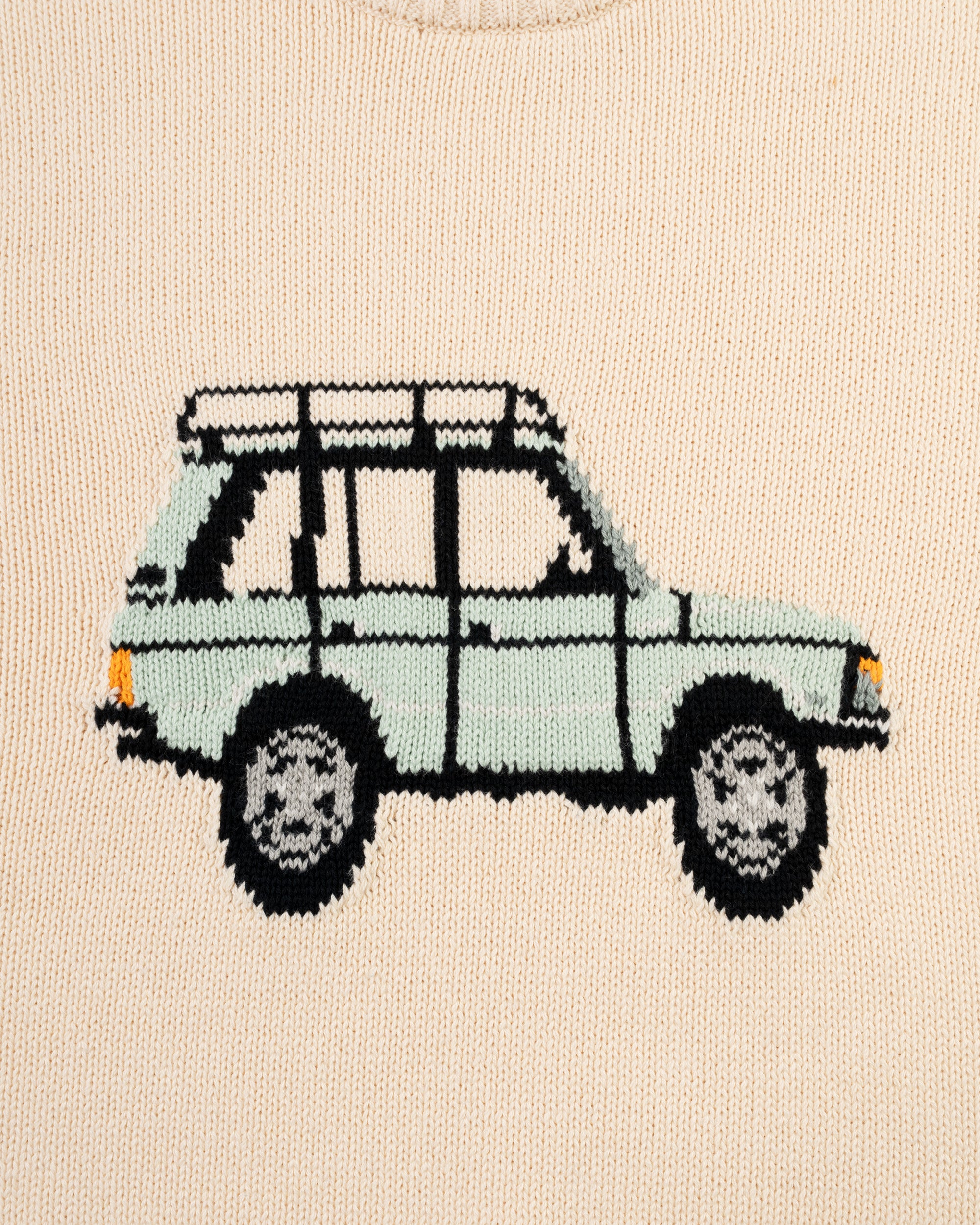 Rover Intarsia Knit Cotton Sweater