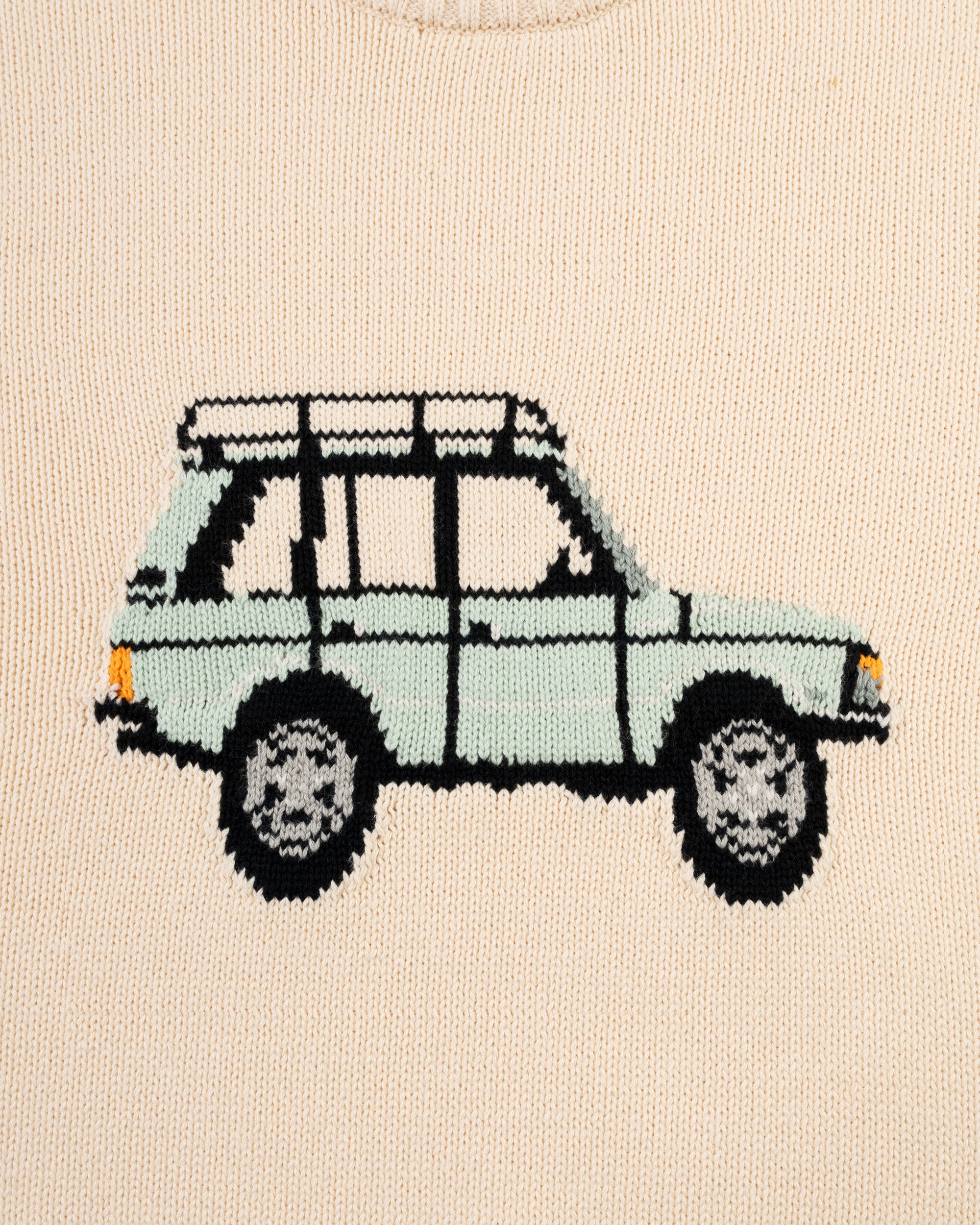 Rover Intarsia Knit Cotton Sweater