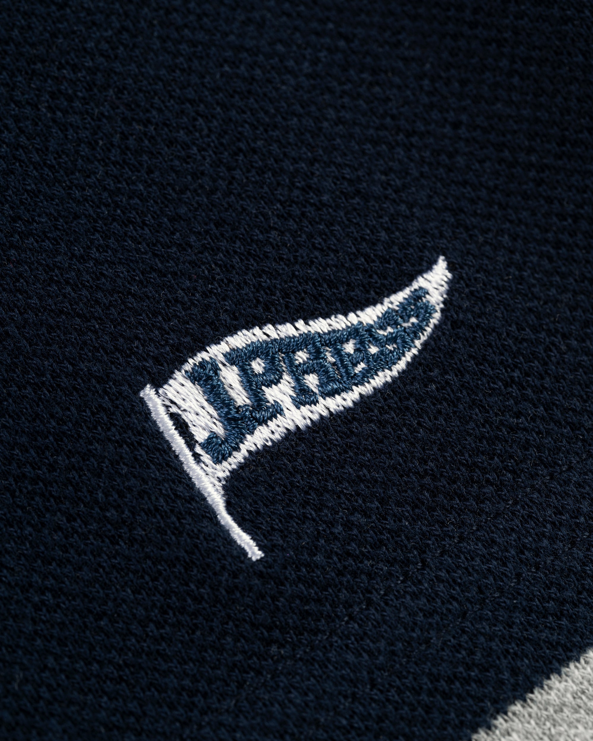 Navy & Grey Relaxed Fit Wide Stripe Polo | J. PRESS