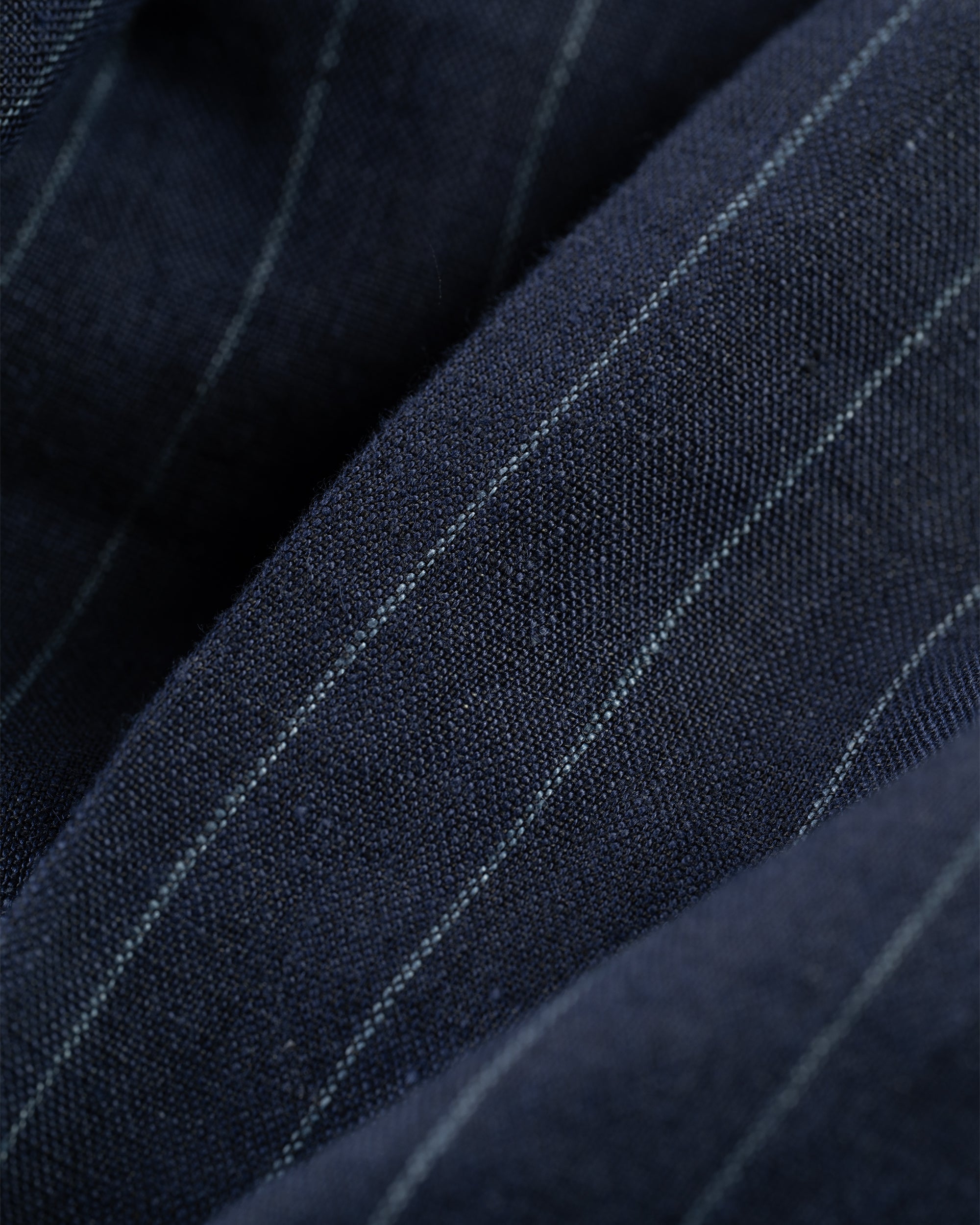 Made-in-USA Navy Chalk Stripe Linen Trouser