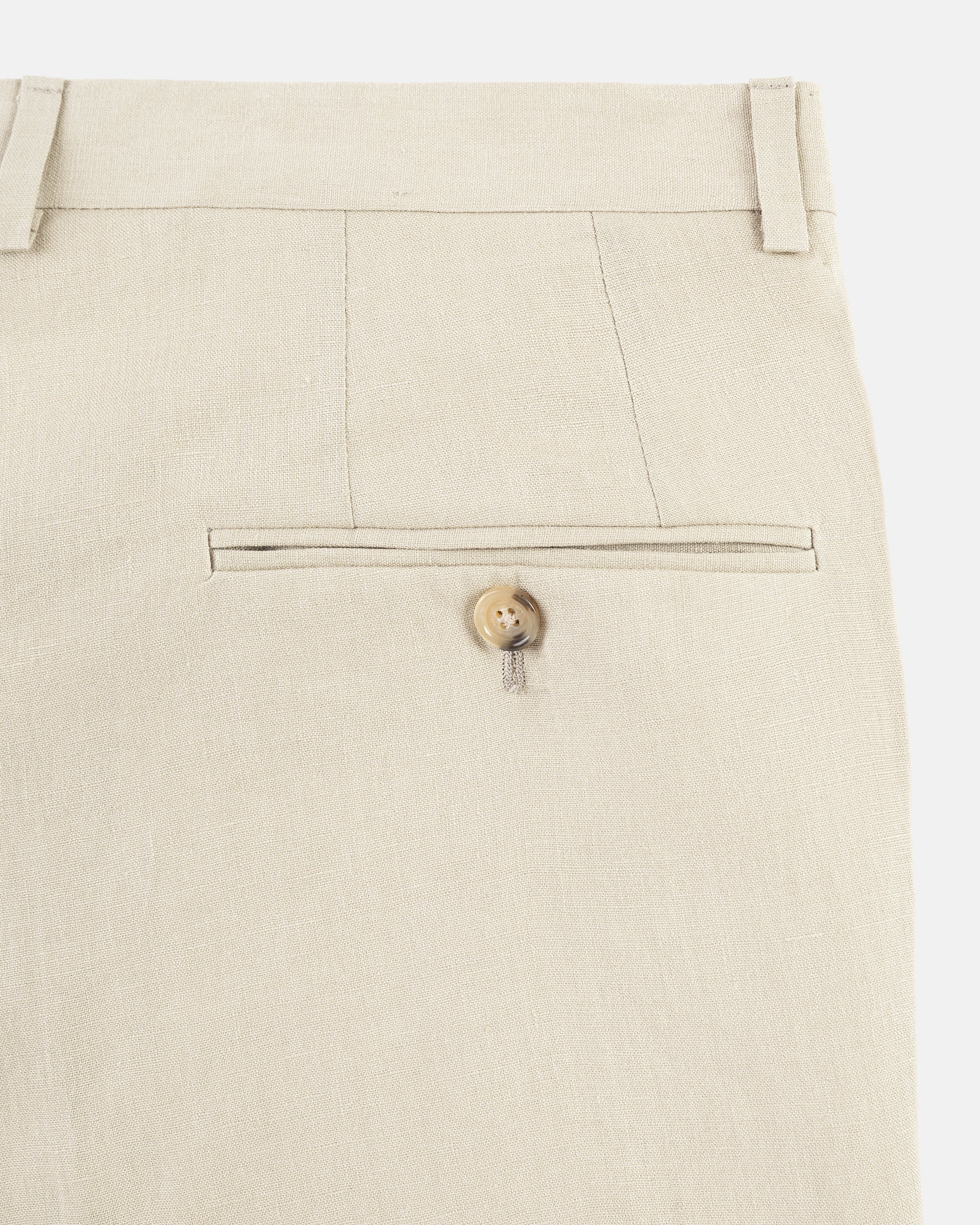 Made-in-USA Ivory Linen Trouser