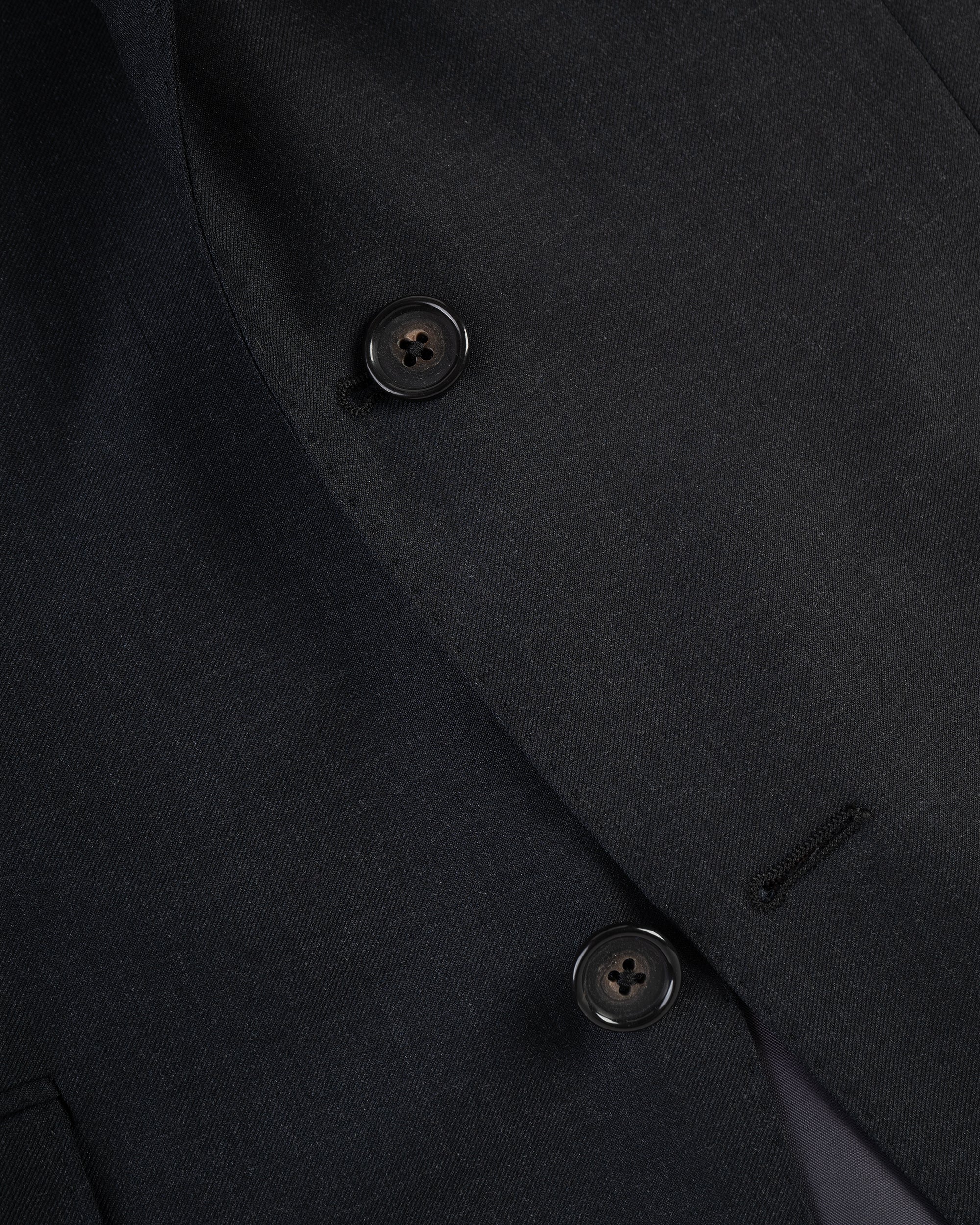 Made-in-USA Charcoal Two-Button Darted Suit