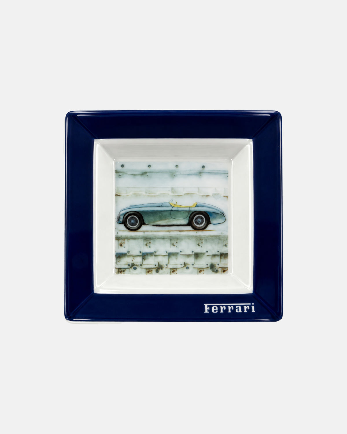 Vintage Ferrari 250 Testa Rossa Sports Car Porcelain Ashtray