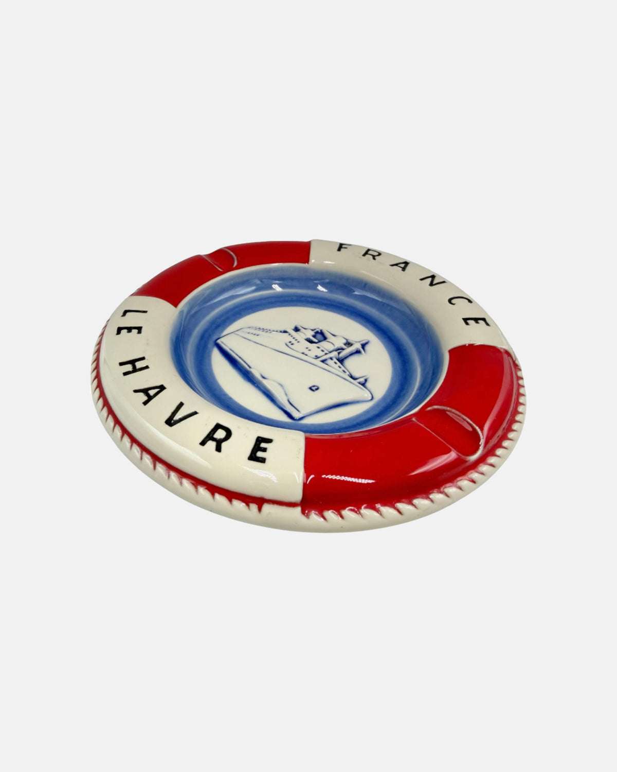 Vintage SS France Le Havre Ocean Liner Nautical Ashtray