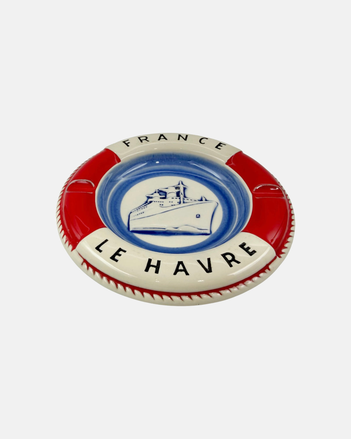 Vintage SS France Le Havre Ocean Liner Nautical Ashtray