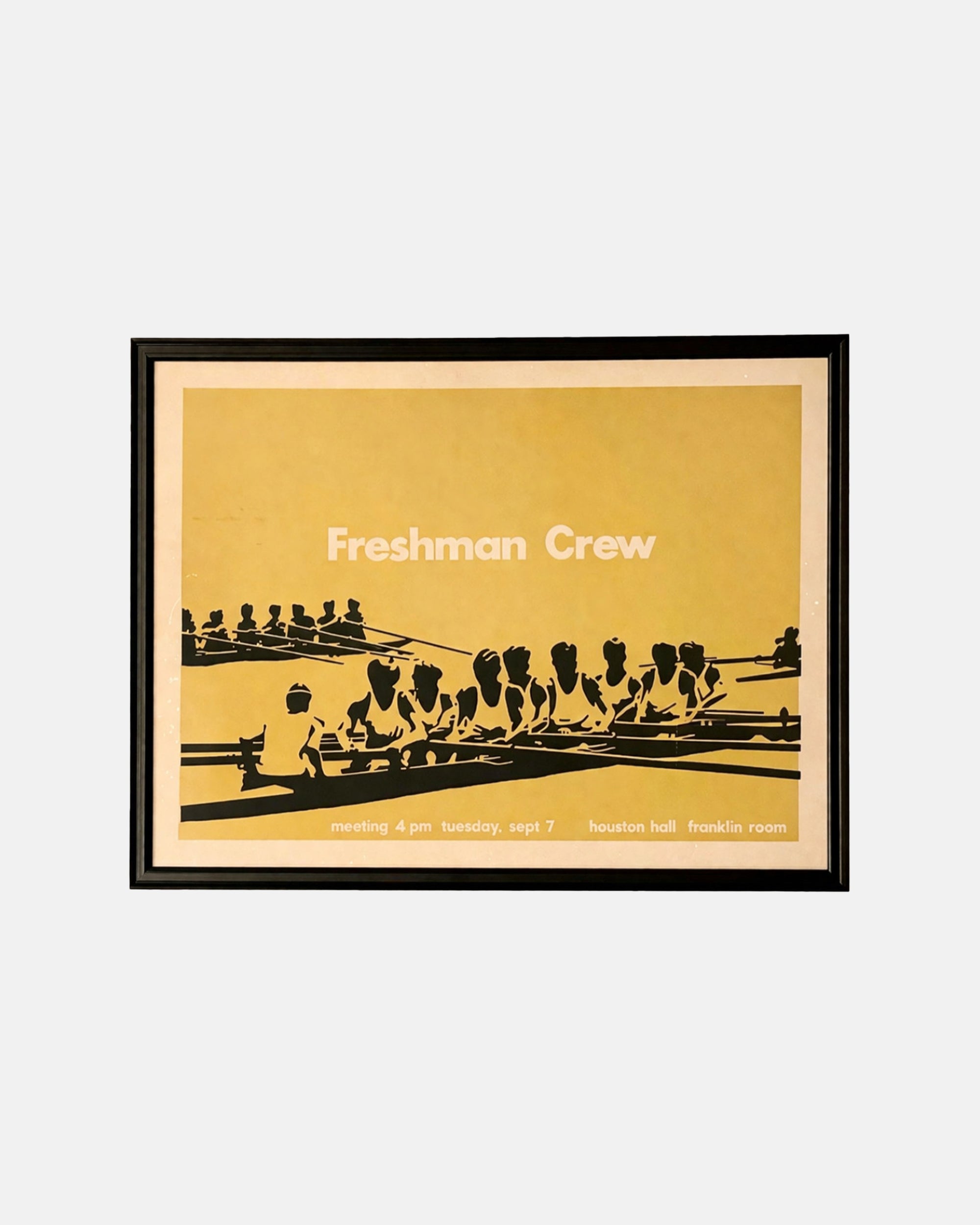 Vintage University of Pennsylvania Freshman Crew Rowing Framed Poster