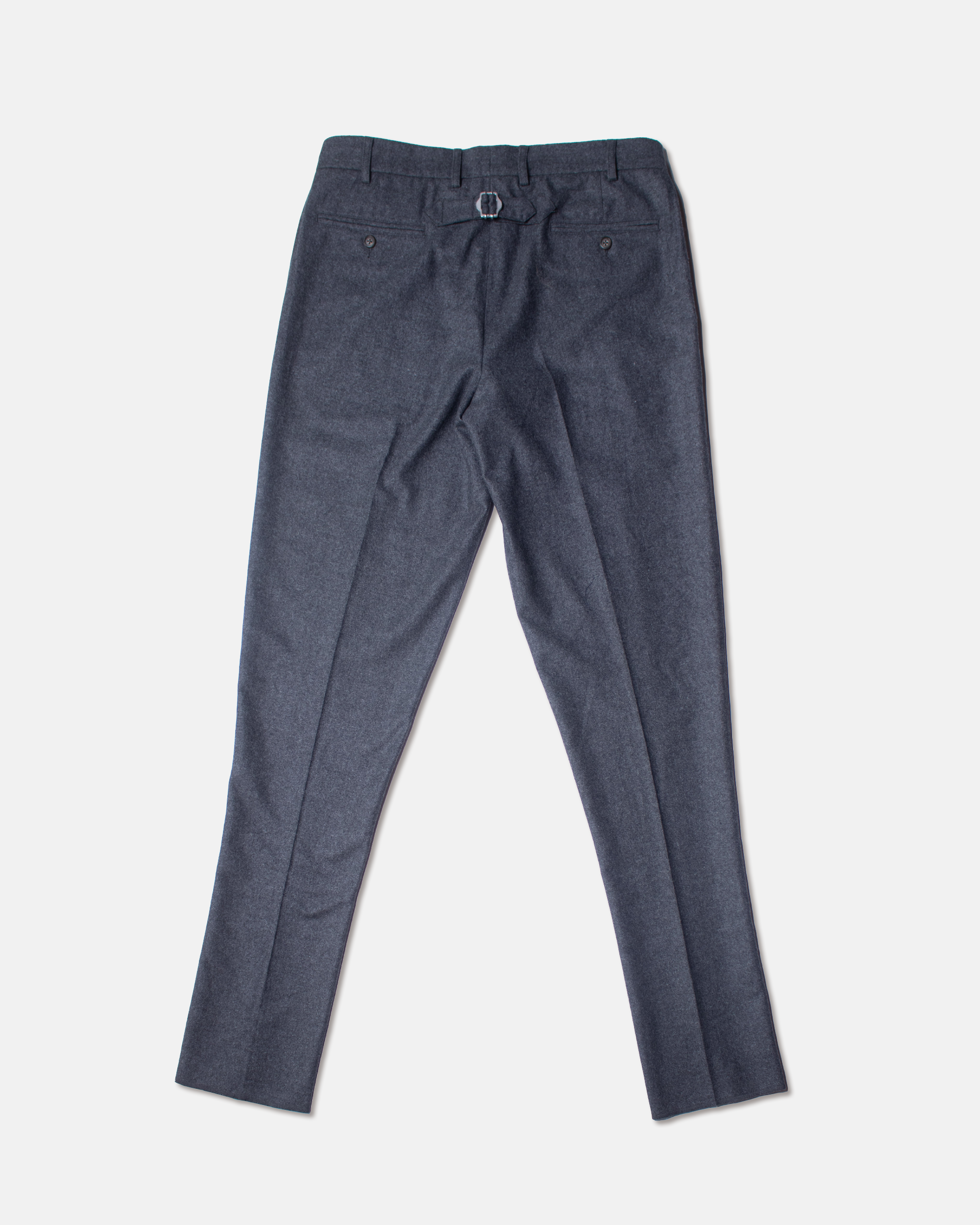 GREY WOOL FLANNEL TROUSERS