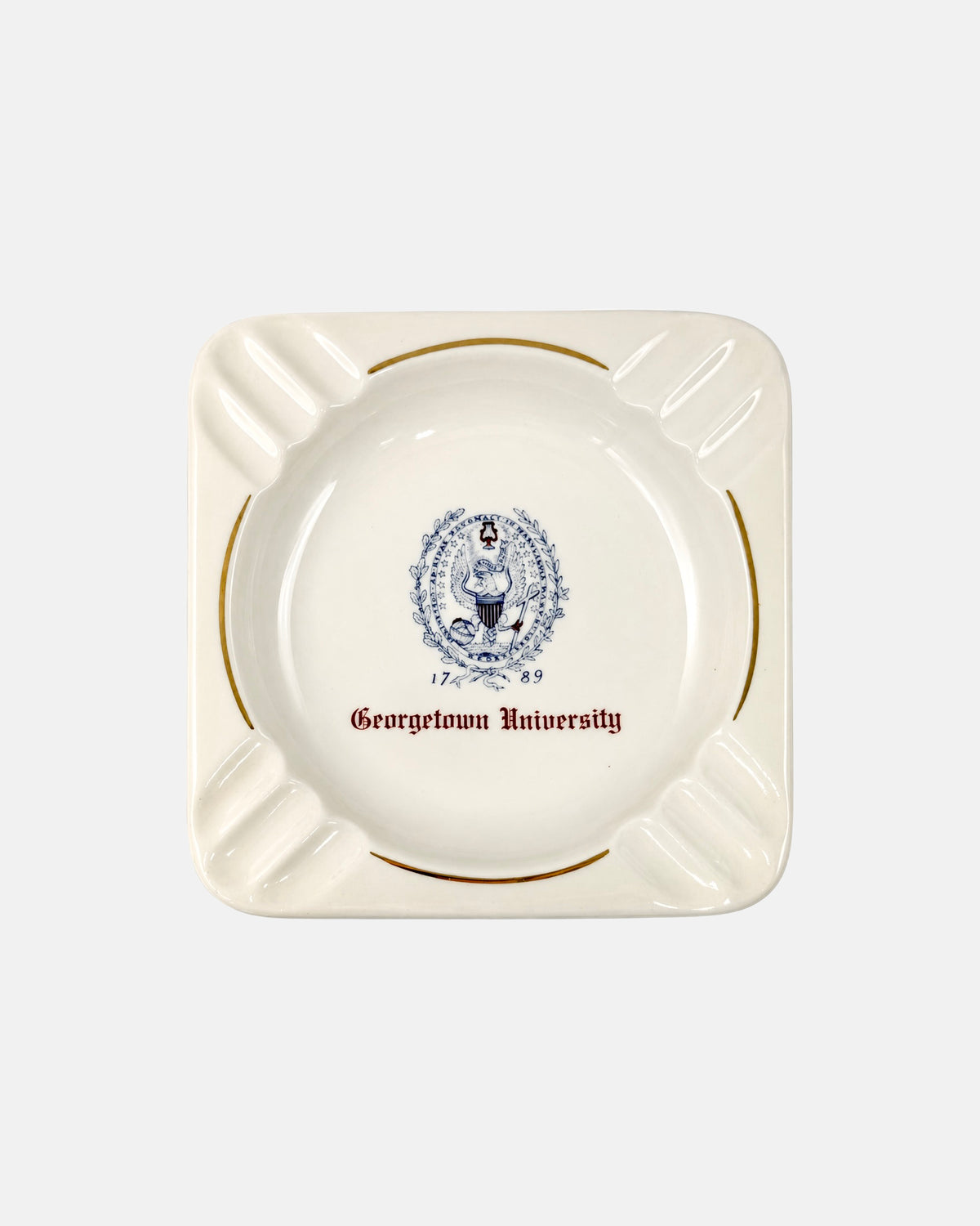 Vintage Georgetown University Ceramic Ashtray Catchall Dish