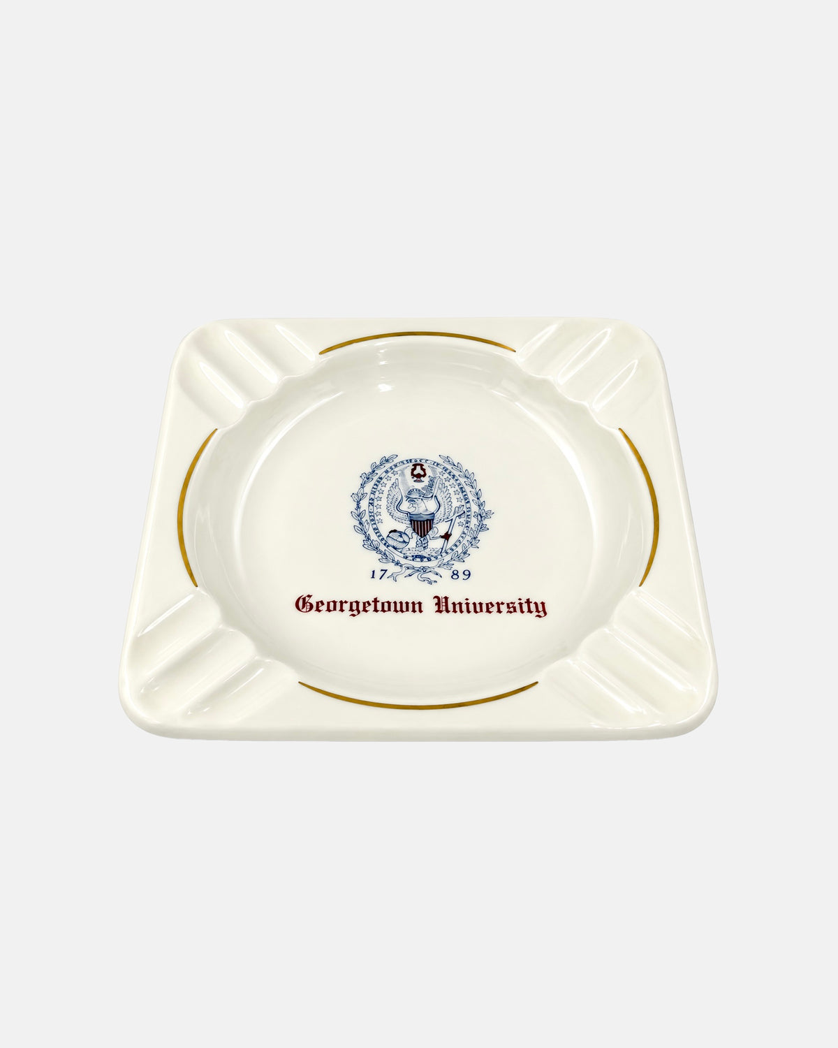 Vintage Georgetown University Ceramic Ashtray Catchall Dish