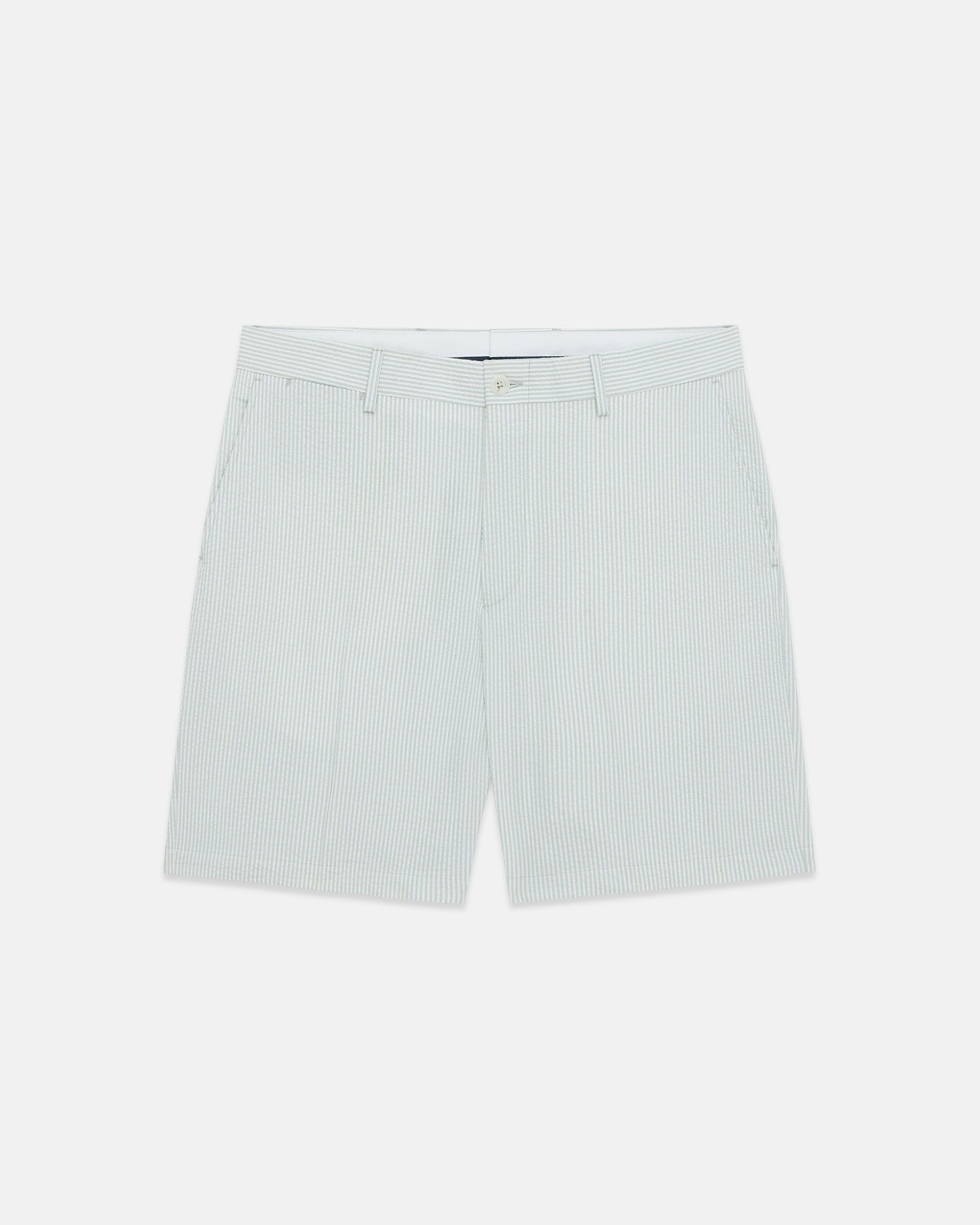 Light Green Cotton Seersucker Shorts