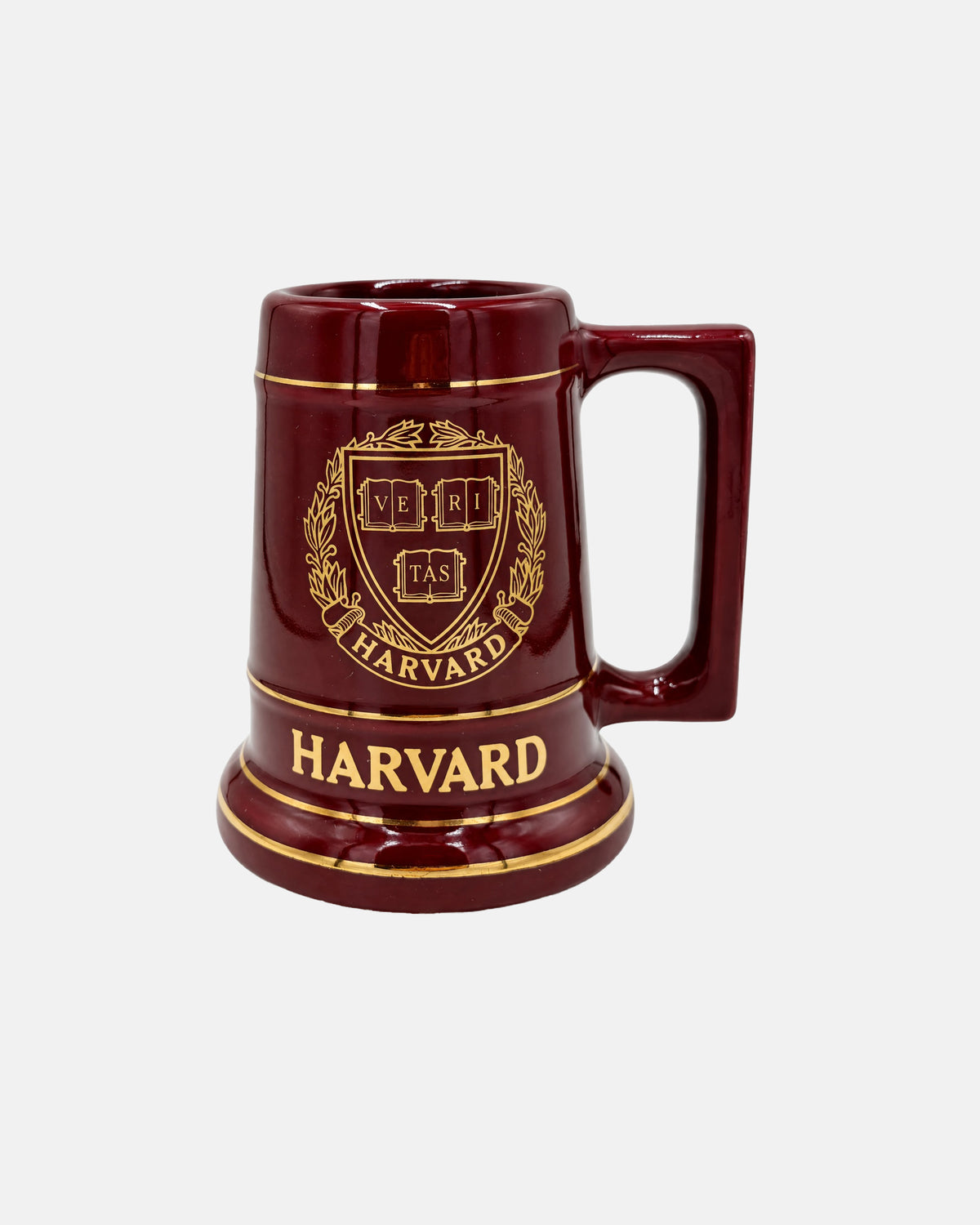 Vintage Harvard University Crimson Red Ceramic Mug Stein