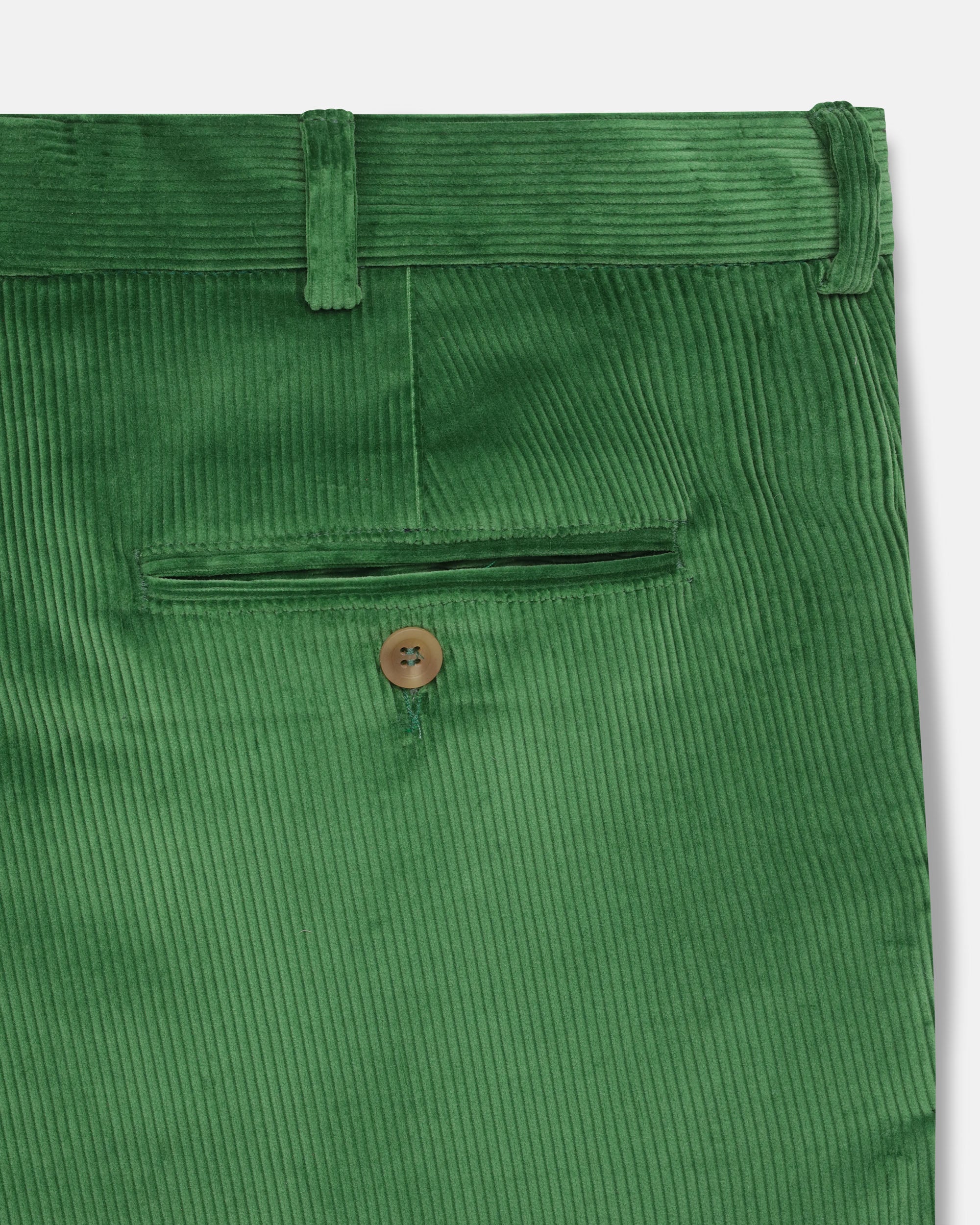 Made-in-USA Bright Green Wide Wale British Corduroy Pants | J. Press