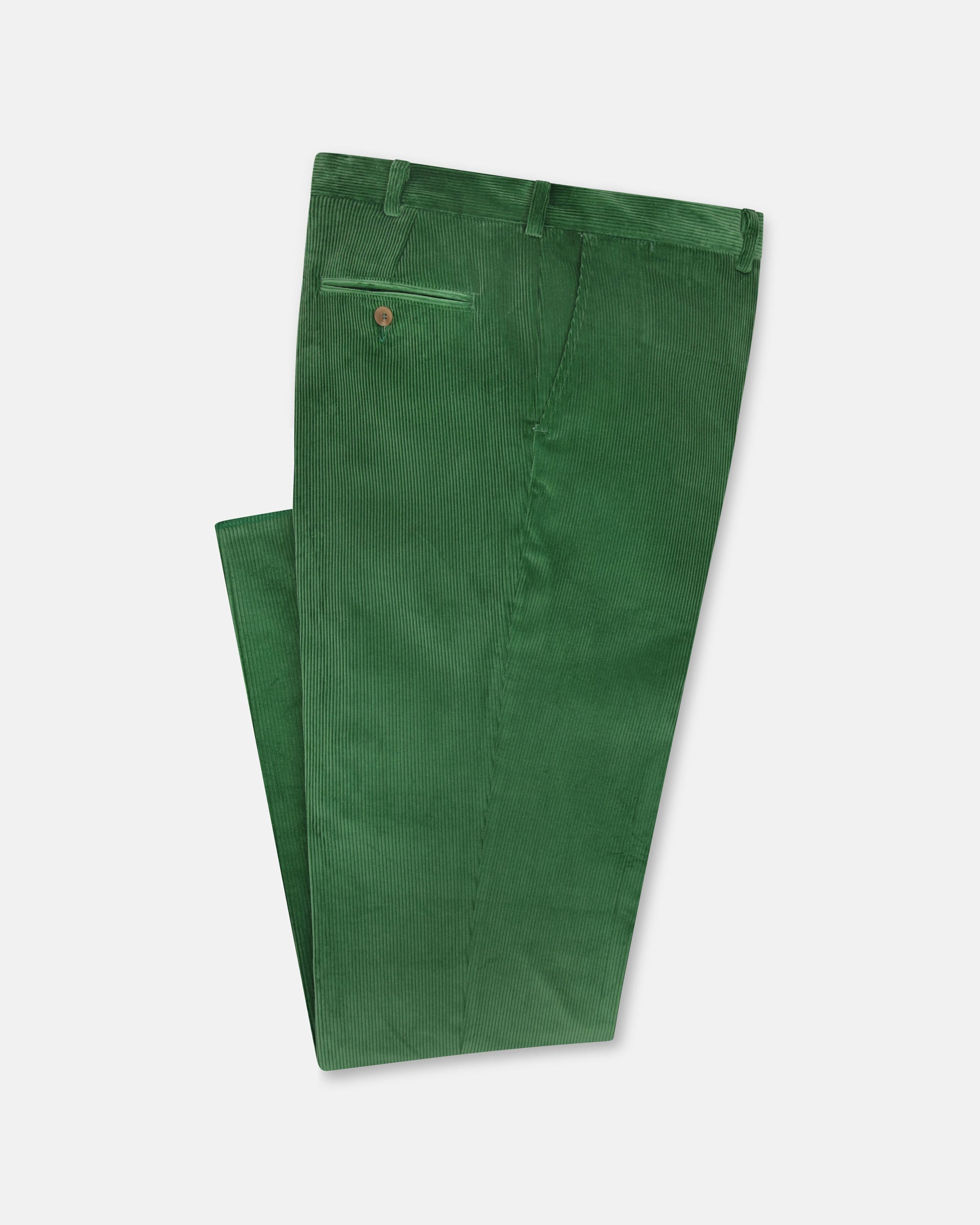 Made-in-USA Bright Green Wide Wale British Corduroy Pants | J. Press