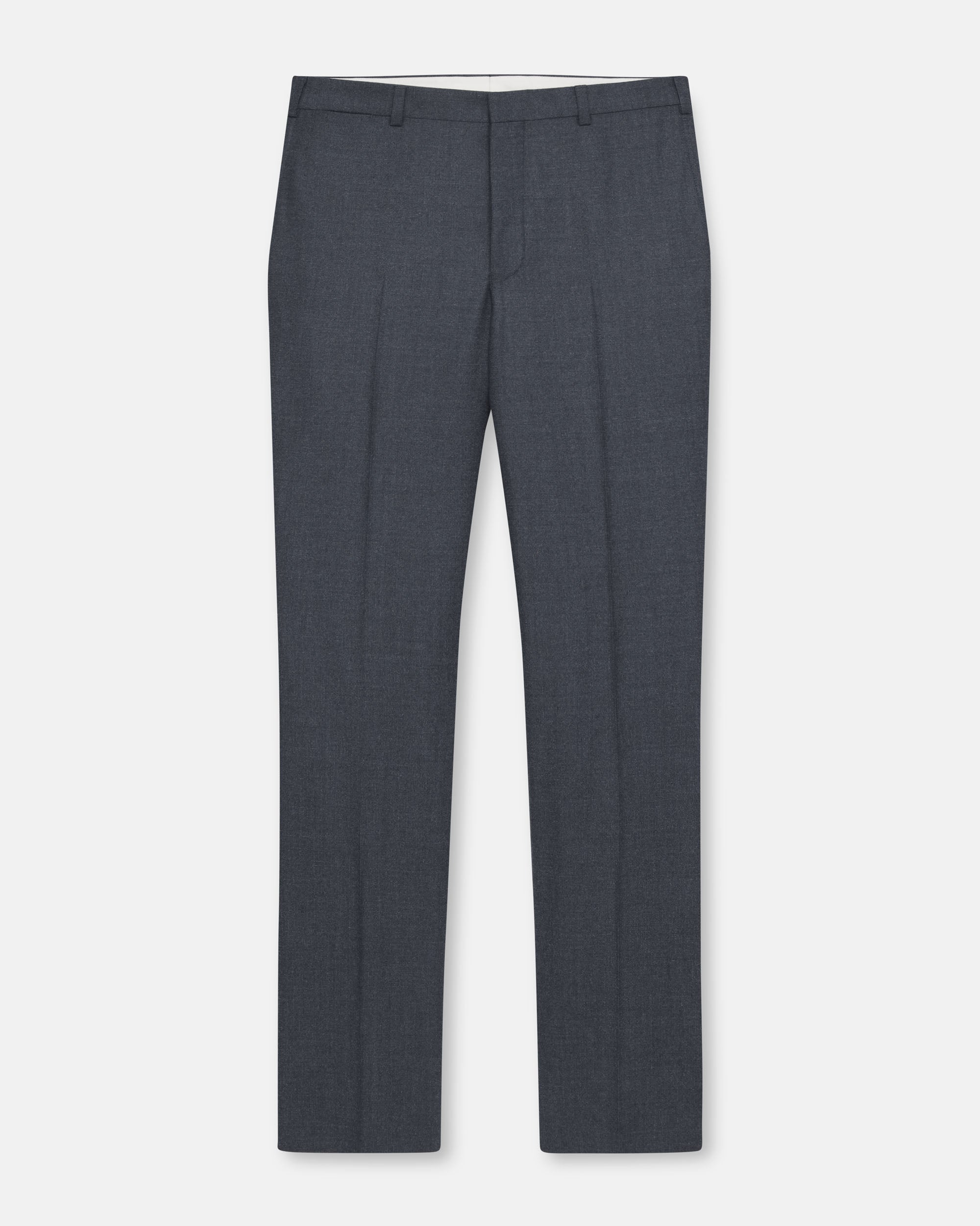 Made-in-Canada Blue Ticweave Wool Trouser