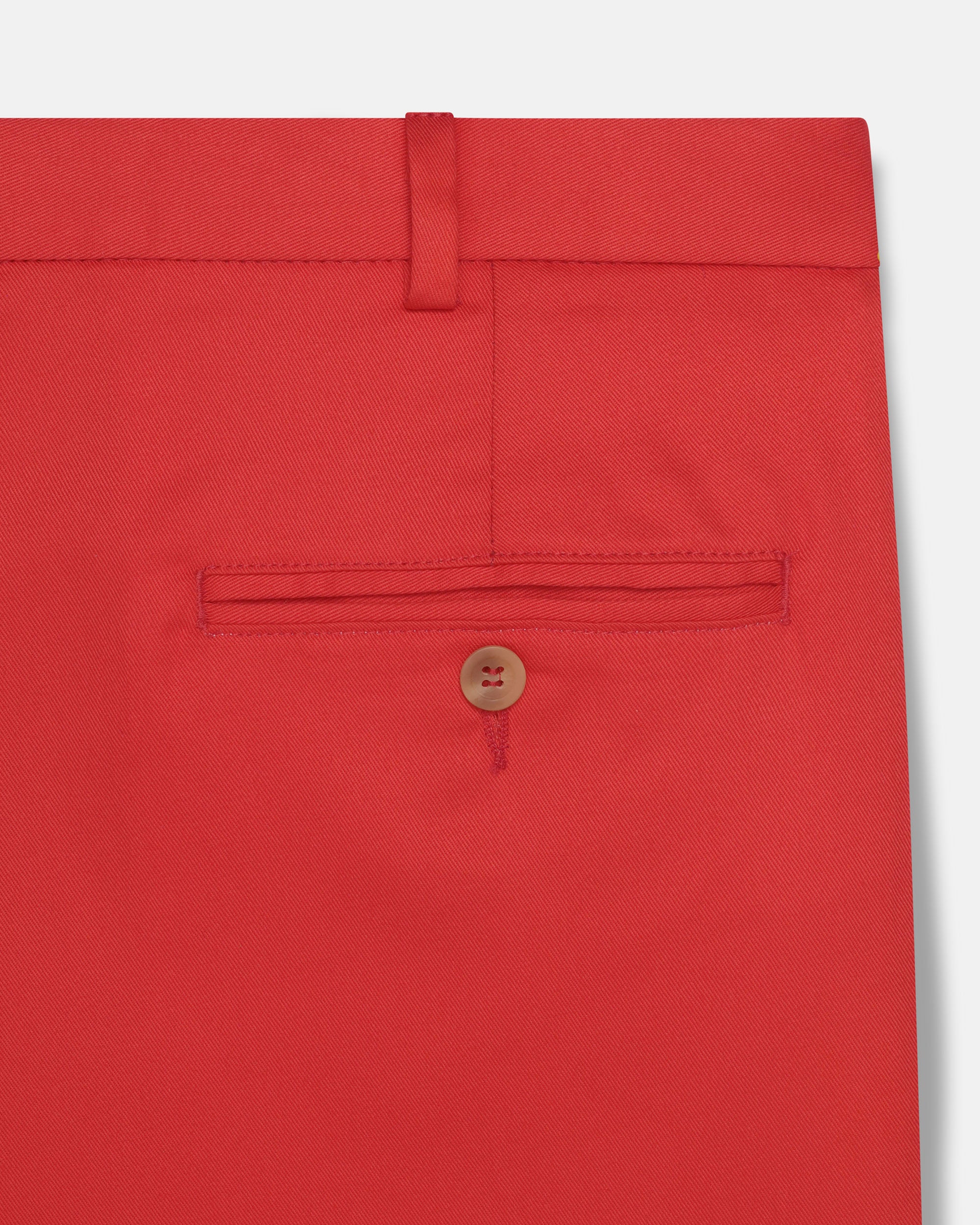 Made-in-USA Bright Red Washed Twill Chino Pant