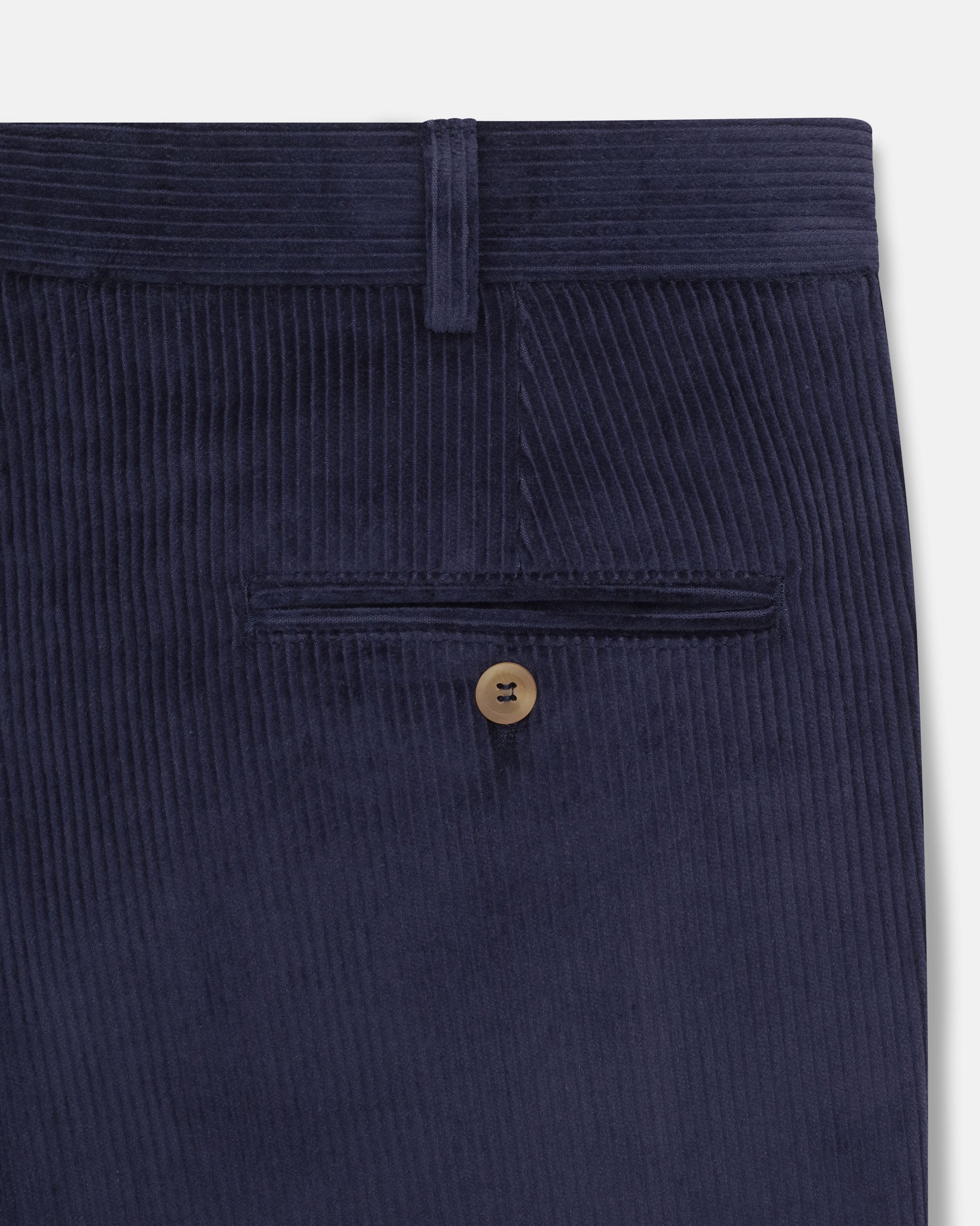 Made-in-USA Navy Wide Wale British Corduroy Pant
