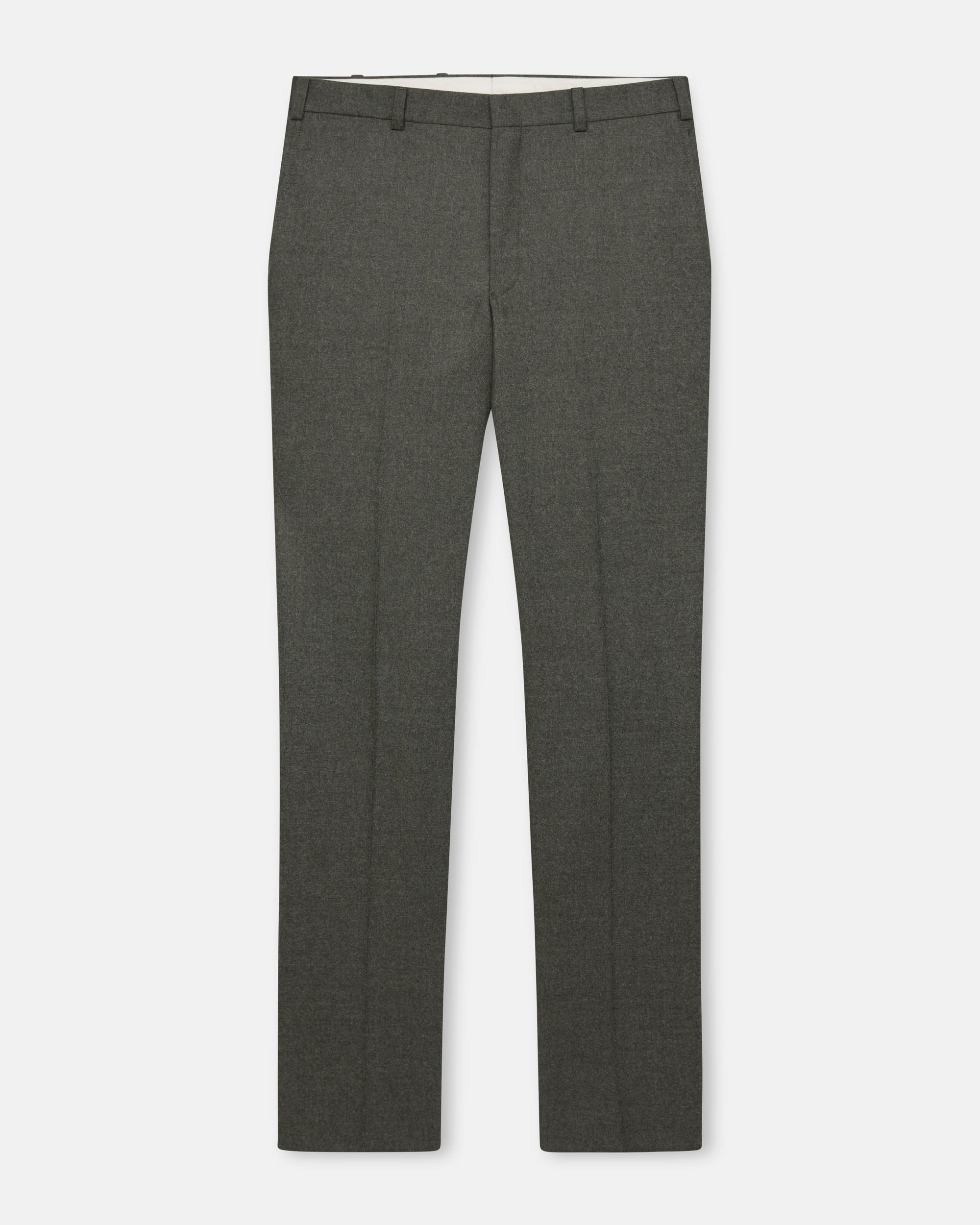 Olive Wool Flannel Trousers | J. PRESS