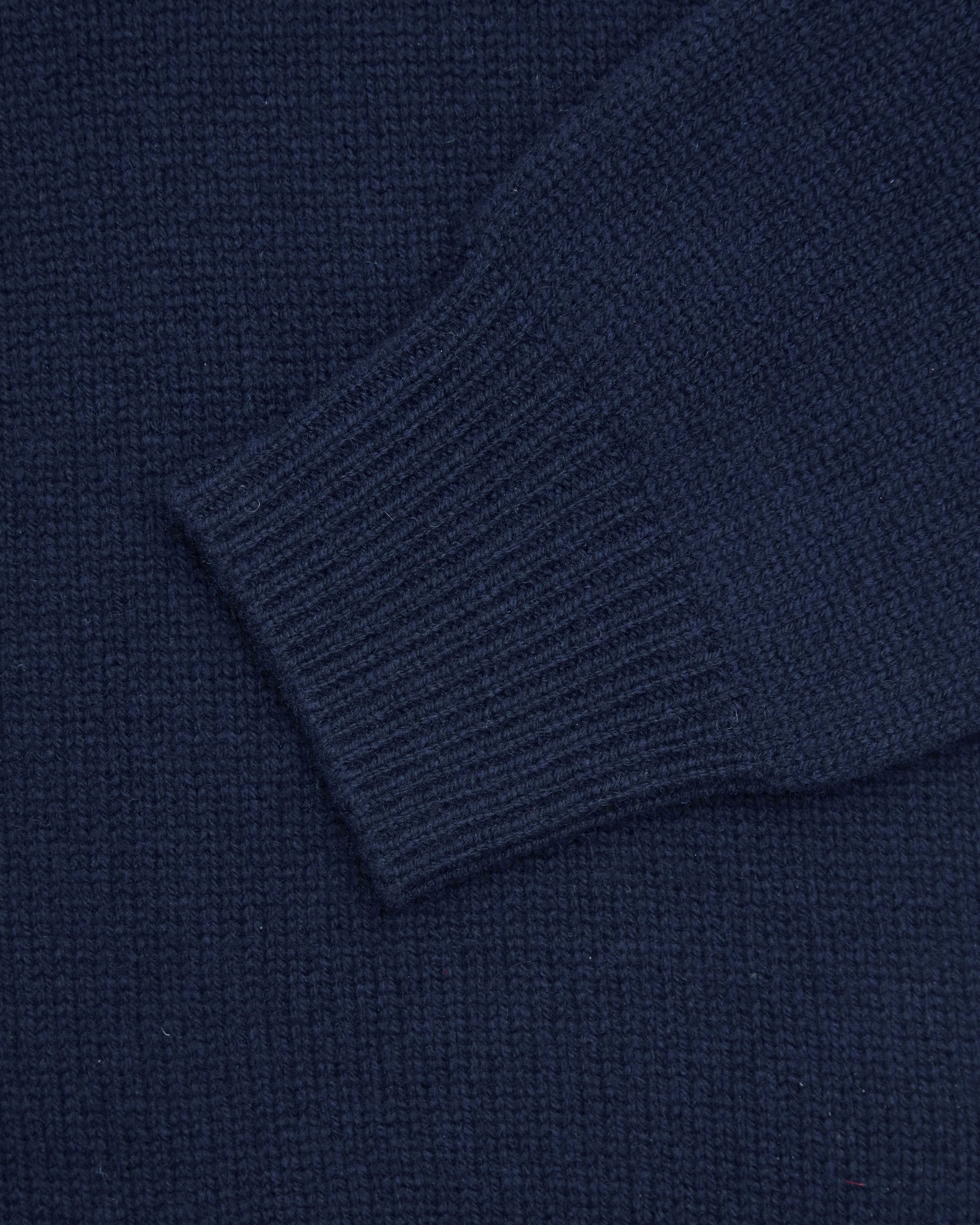 Navy Lambswool Cardigan Sweater