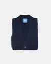 Navy Lambswool Cardigan Sweater