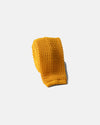 Made-in-Italy Yellow Solid Silk Knit Tie