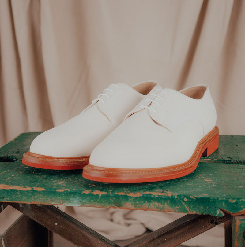 Classic White Suede Bucks