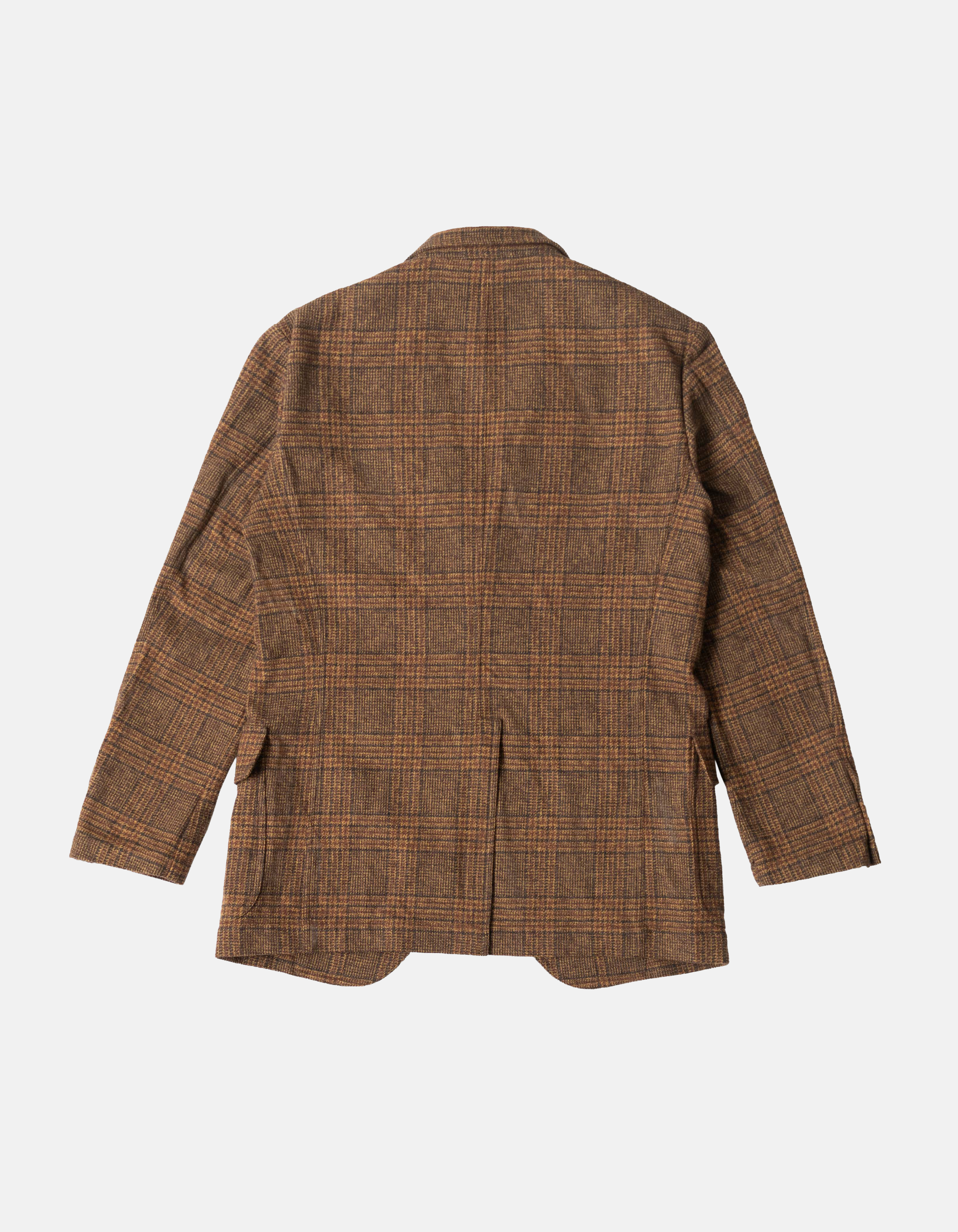 BROWN/OLIVE CHECK WITH PANE SUMMER TWEED SPORT COAT