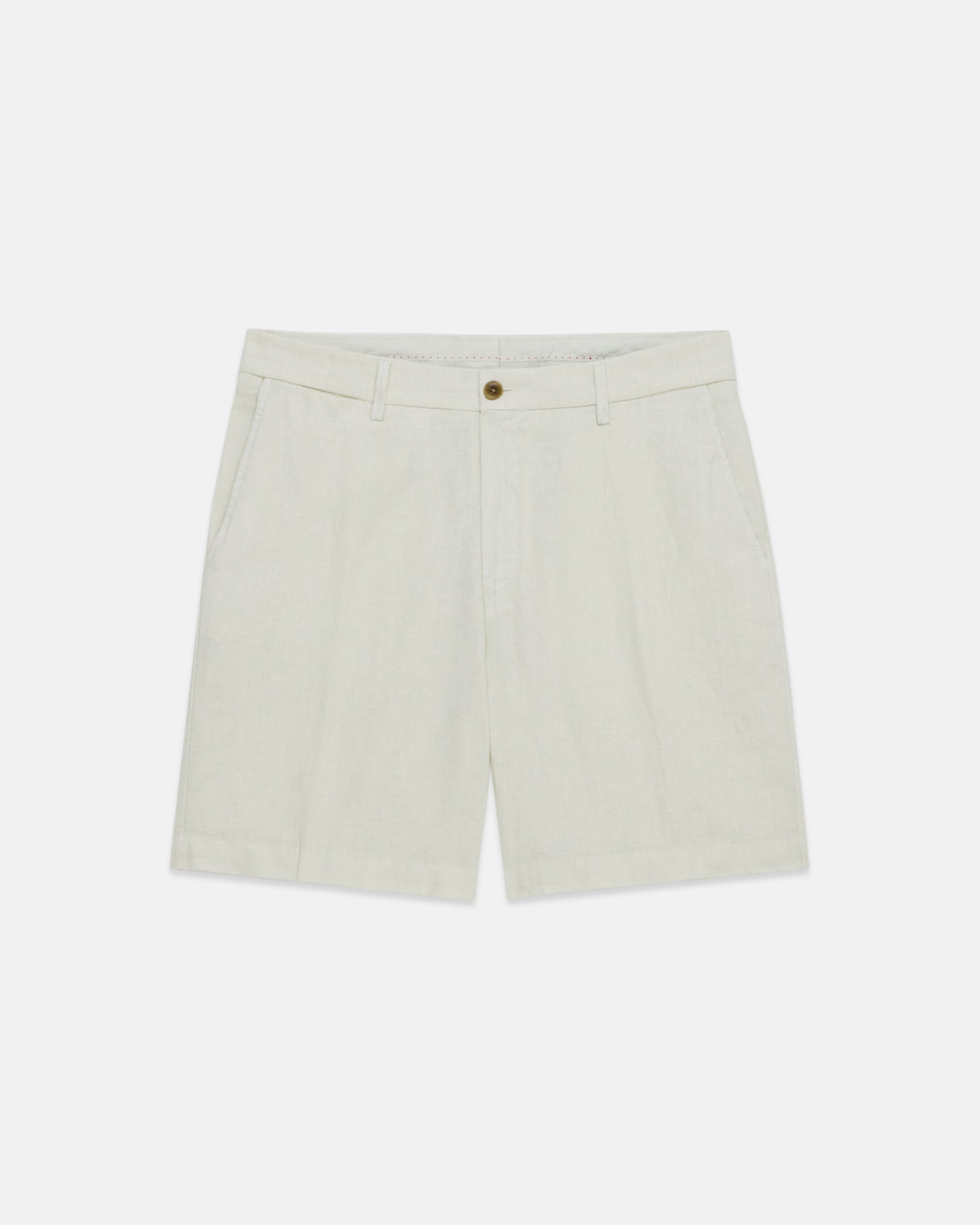 Ivory Linen Shorts