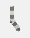 Cream & Khaki Rugby Stripe Cotton Socks