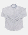Made-in-USA Blue & White Banker Stripe Oxford Cloth Dress Shirt - Classic Fit