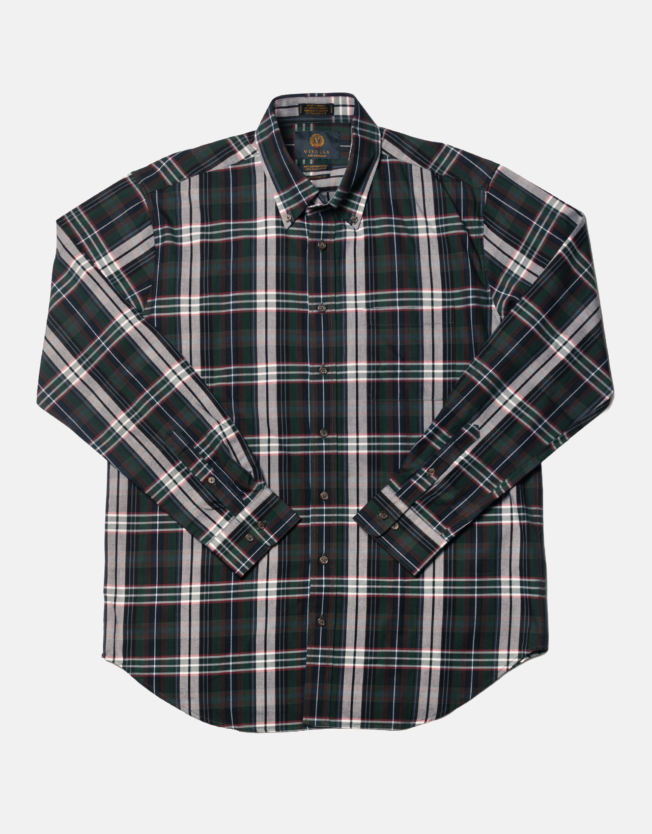 Made-in-Canada Olive, Navy & Rust Viyella Sport Shirt
