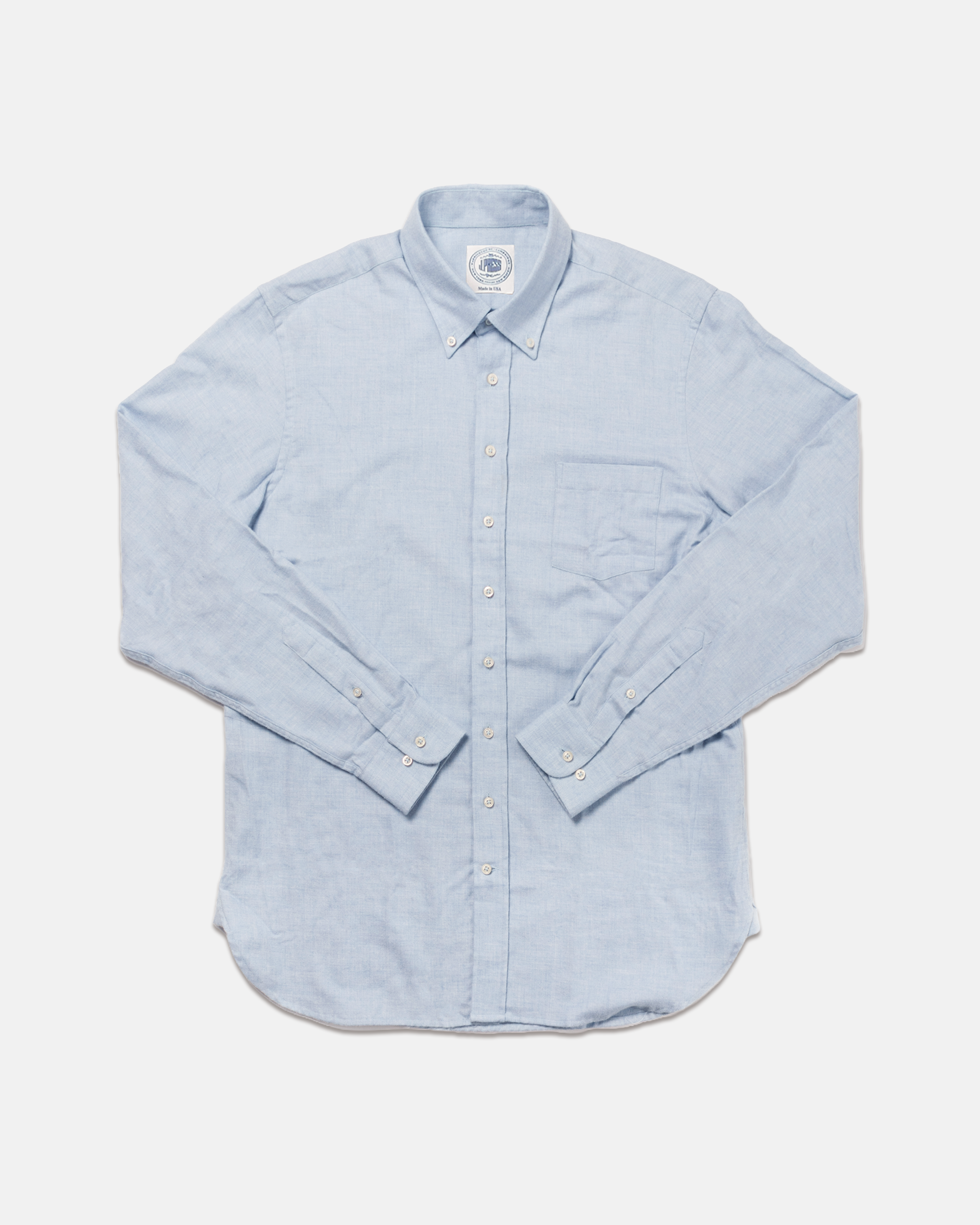 Solid Cotton/Wool Sport Shirt
