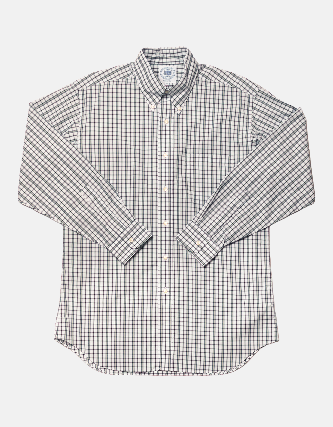 Made-in-USA Green Plaid Sport Shirt