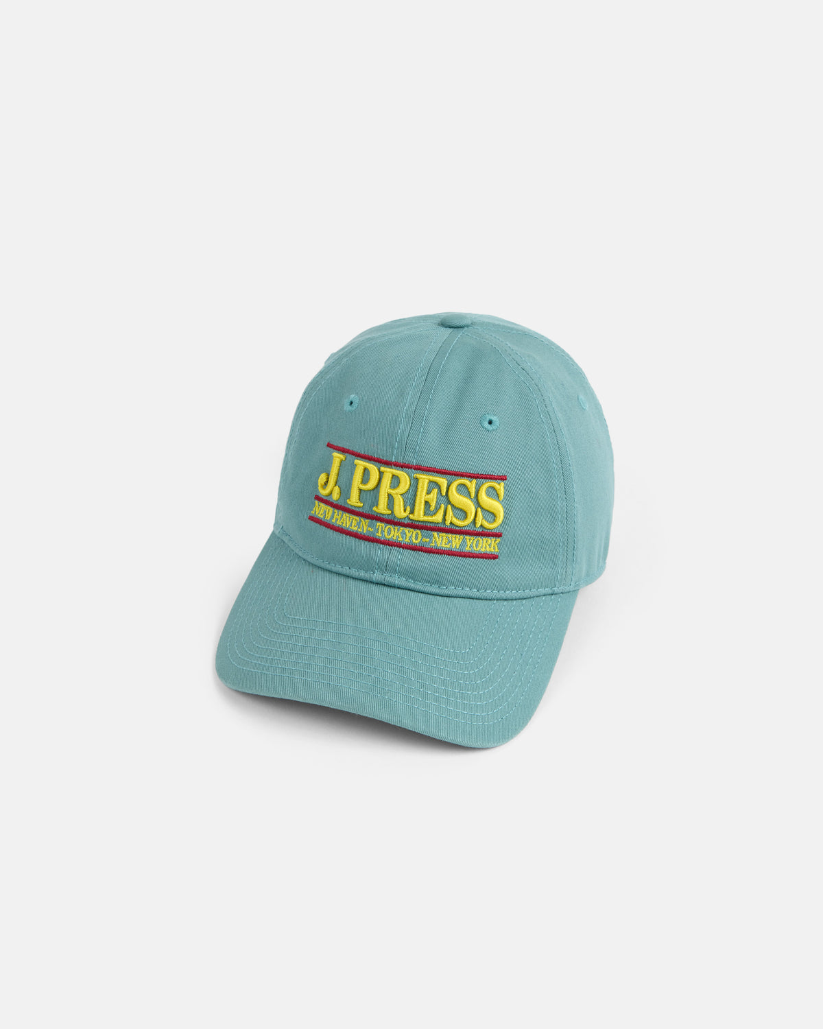 J. Press Faded Green Three-Bar Dad Hat