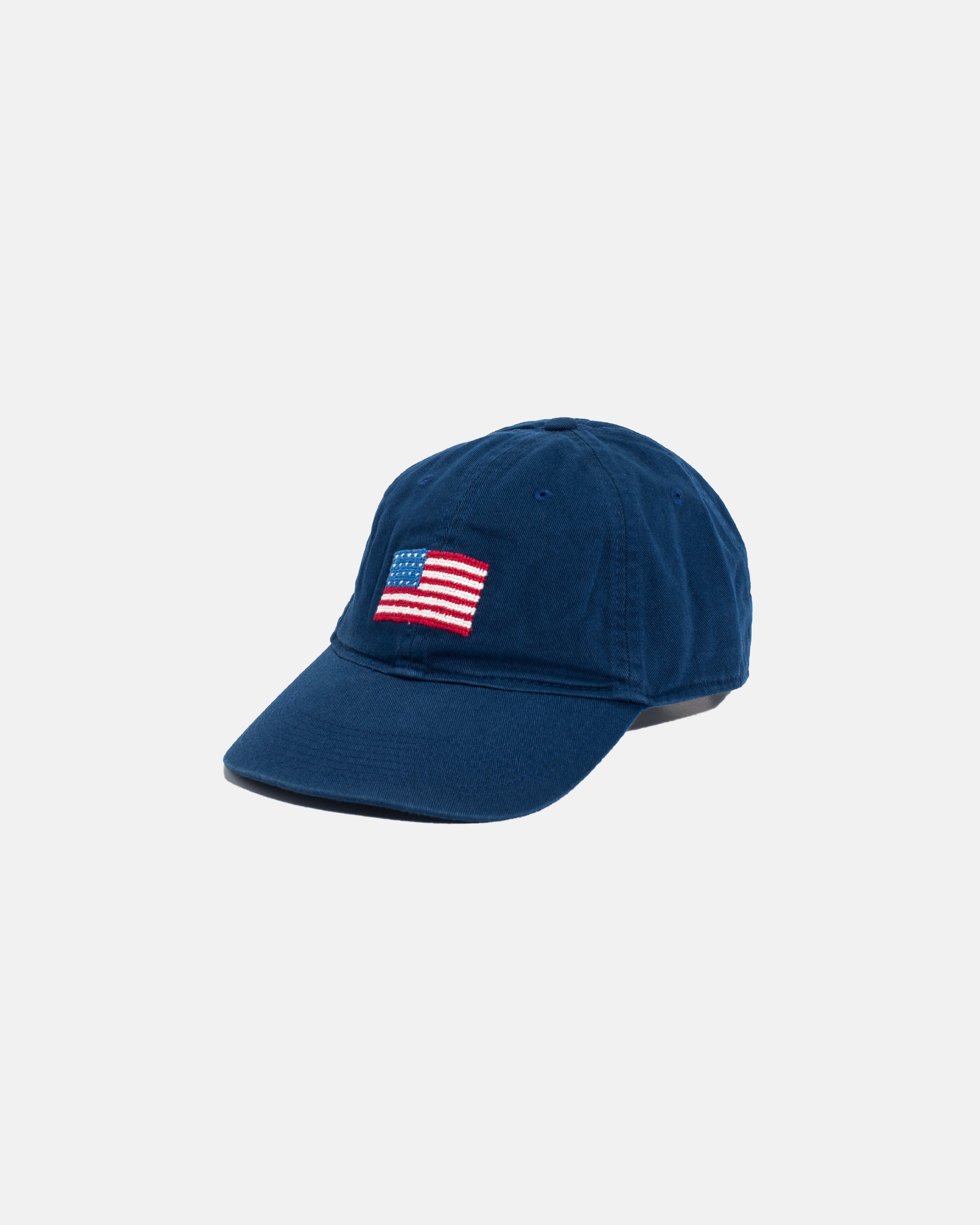 US Flag Navy Needlepoint Hat