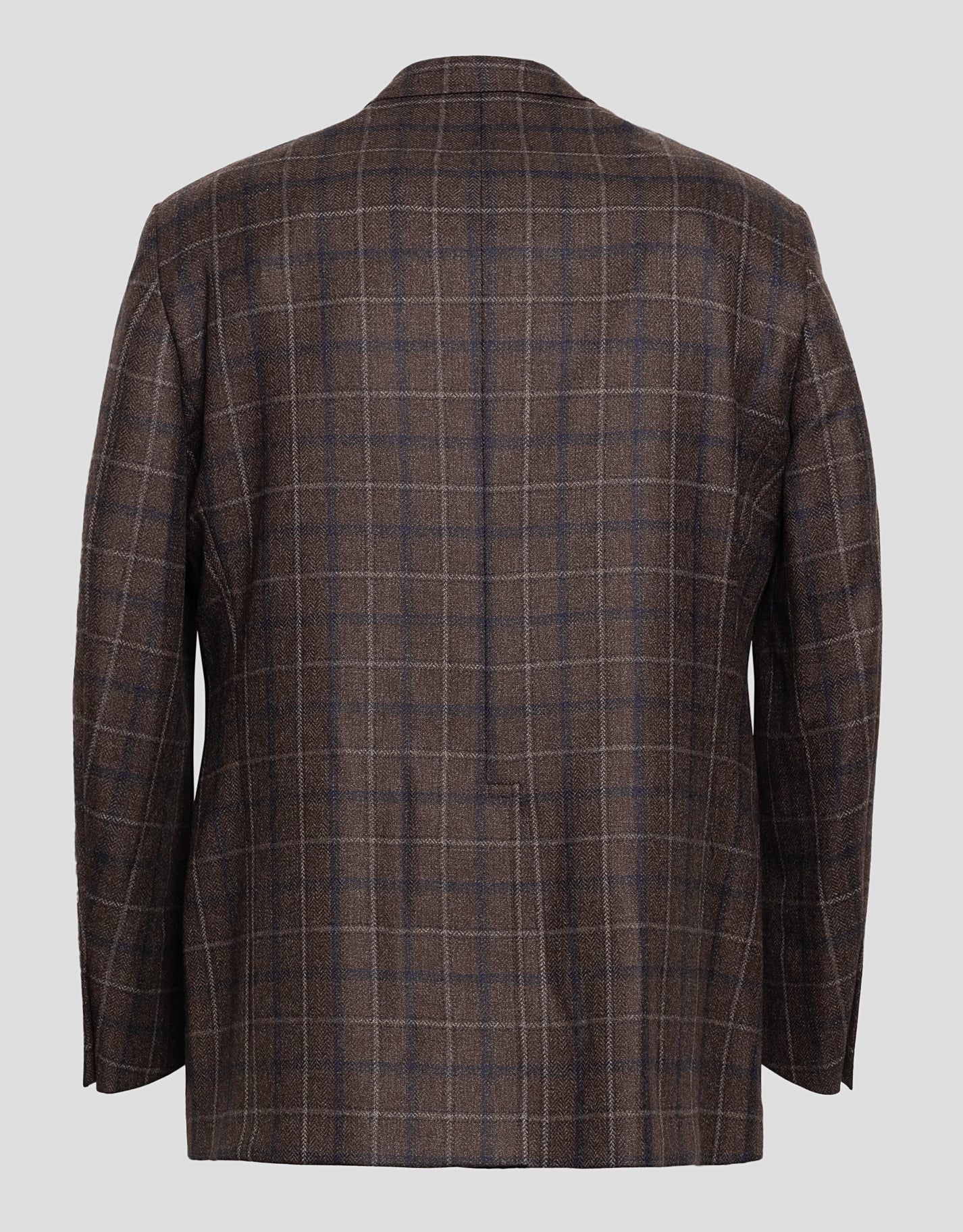 Made-in-Canada Brown Multi Windowpane Wool Sport Coat