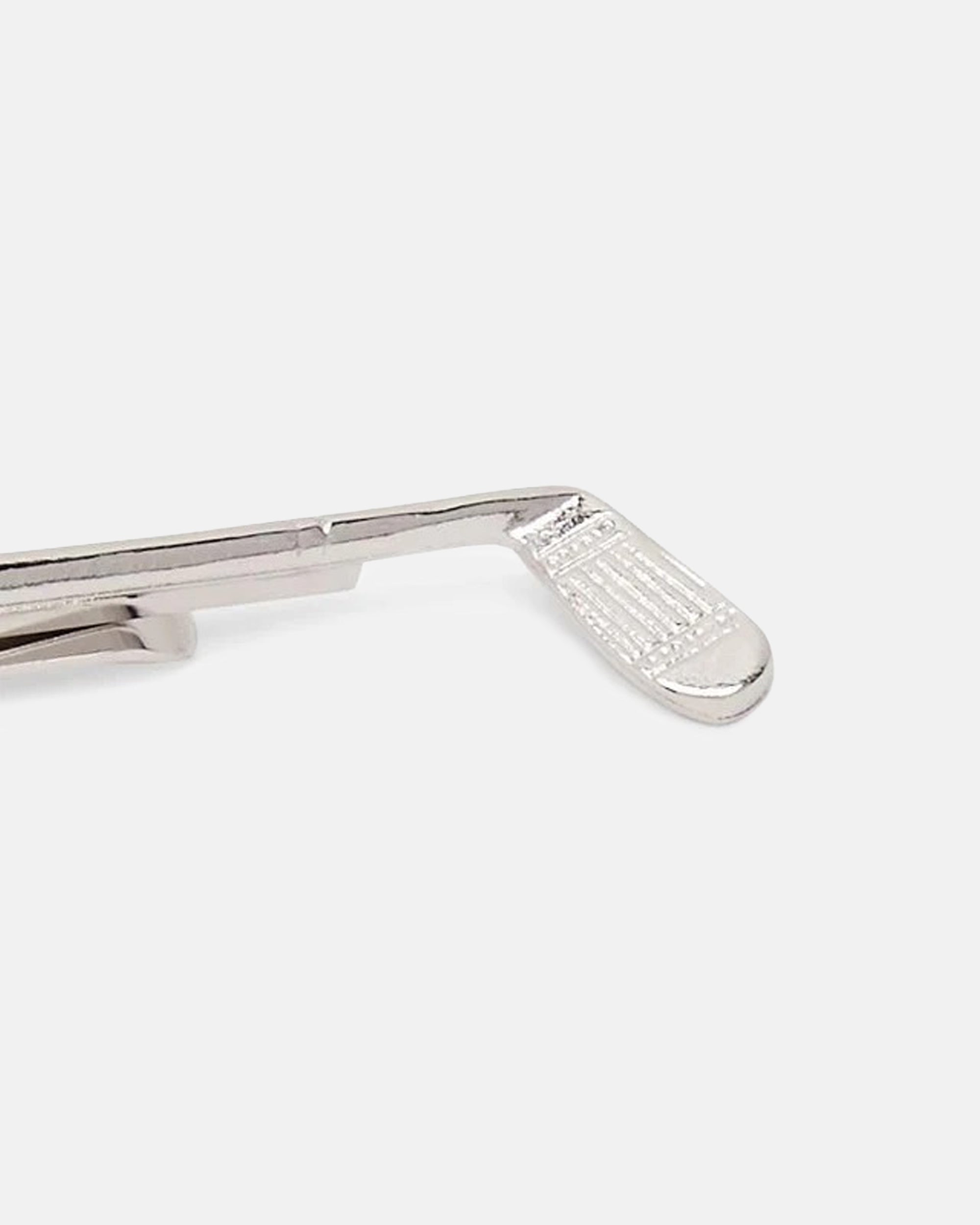 Polished Silver Plate Golf Club Tie Bar