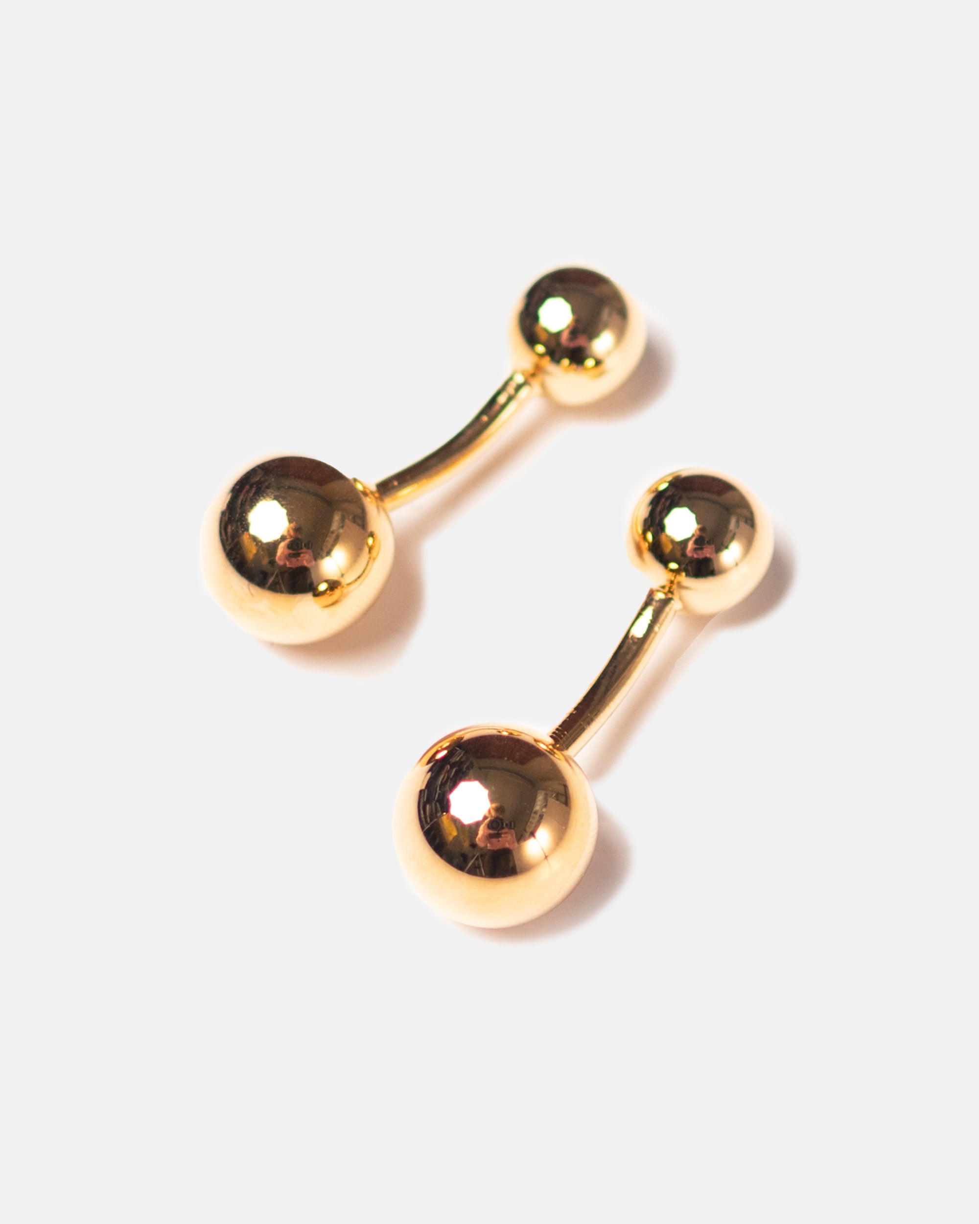 Double Ball Cufflinks - Gold | J. PRESS