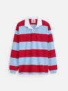 Made-in-USA Light Blue & Red Guard Stripe Rugby