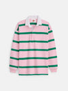 Made-in-USA Pink & Green Bar Stripe Rugby