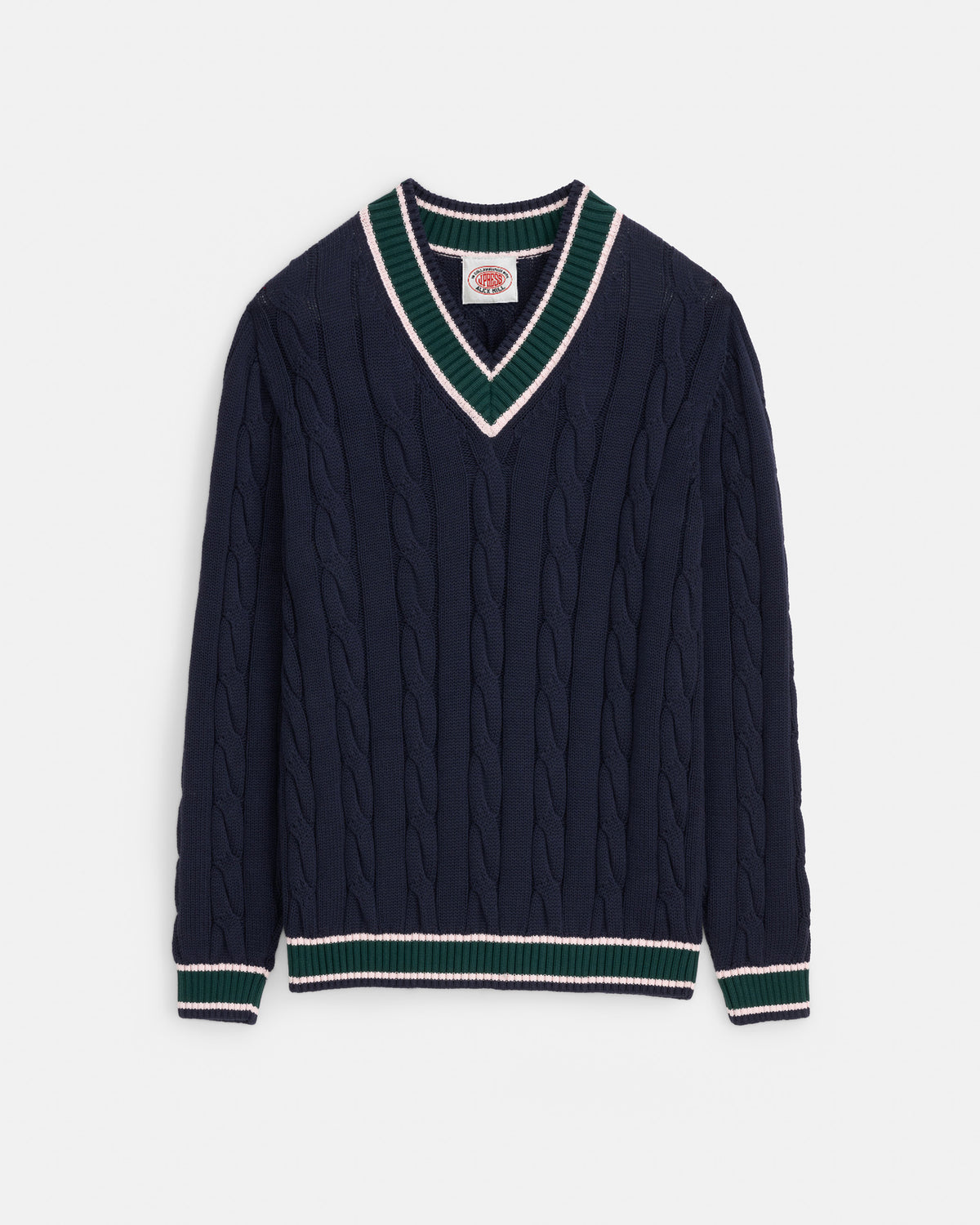 J. Press x Alex Mill Navy Cotton Cricket Sweater | J. Press