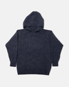 Made-in-Scotland Dark Blue Marl Shaggy Dog Hoodie - Trim Fit