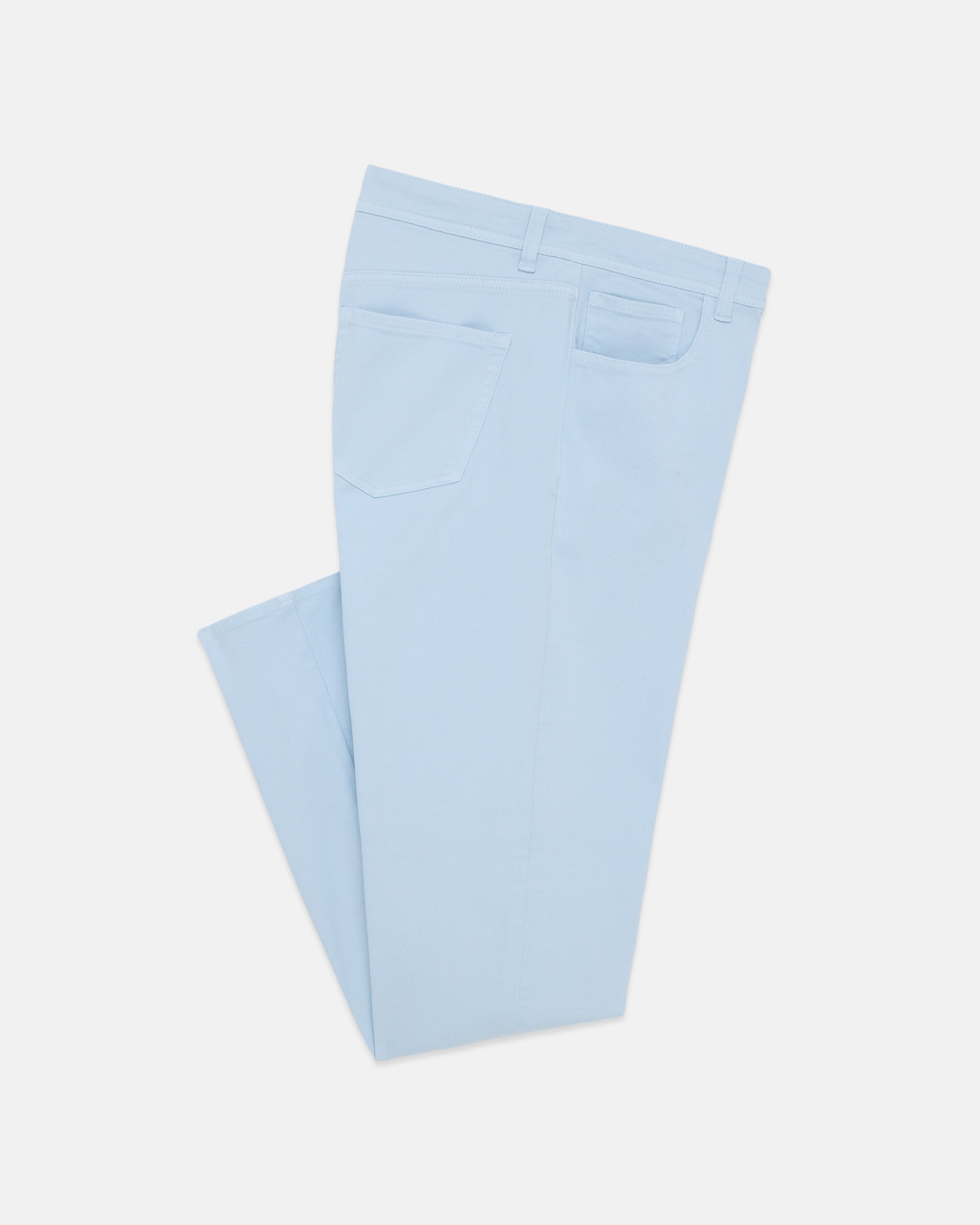 Light Blue 5-Pocket Twill Pant