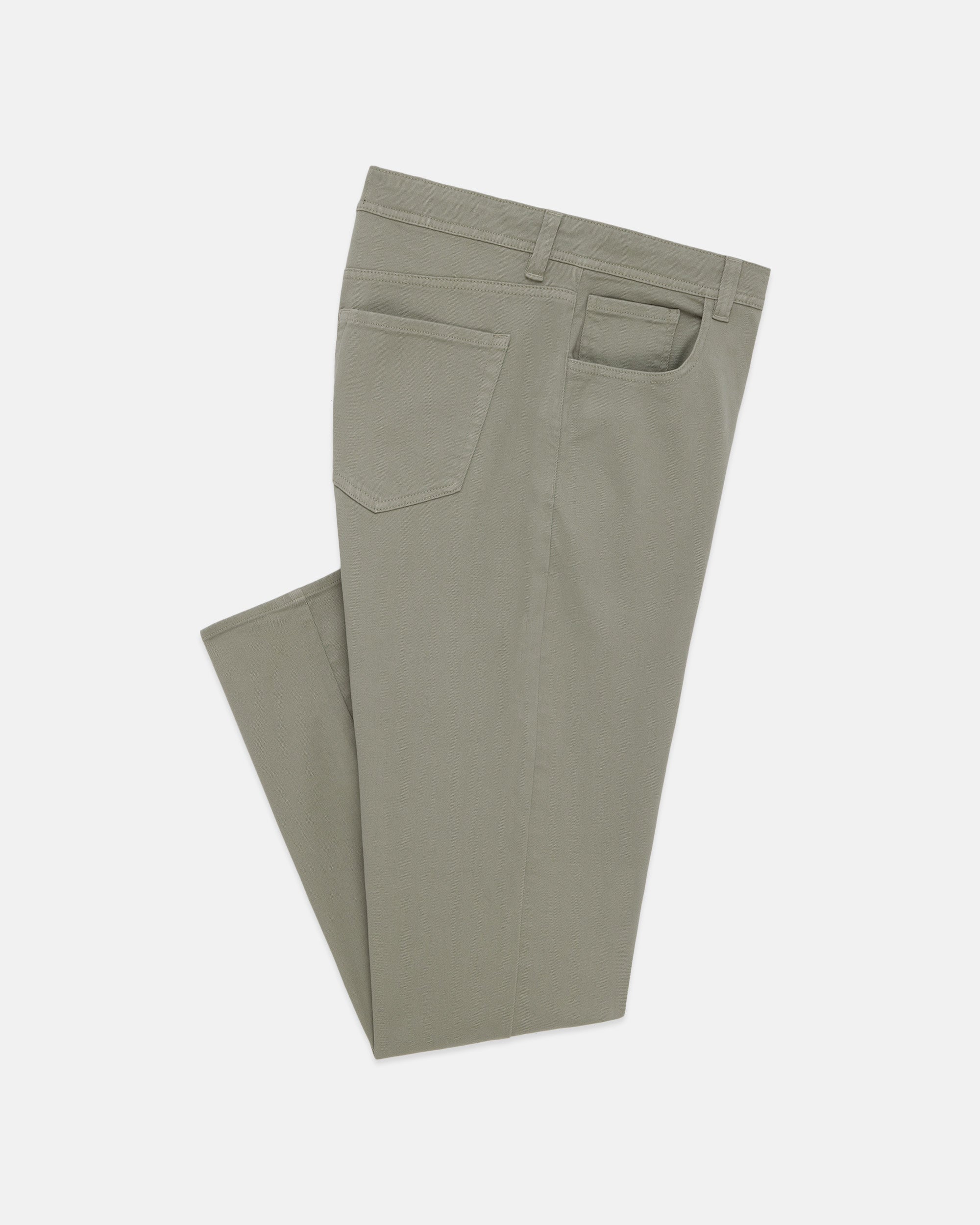 Light Olive 5-Pocket Twill Pant