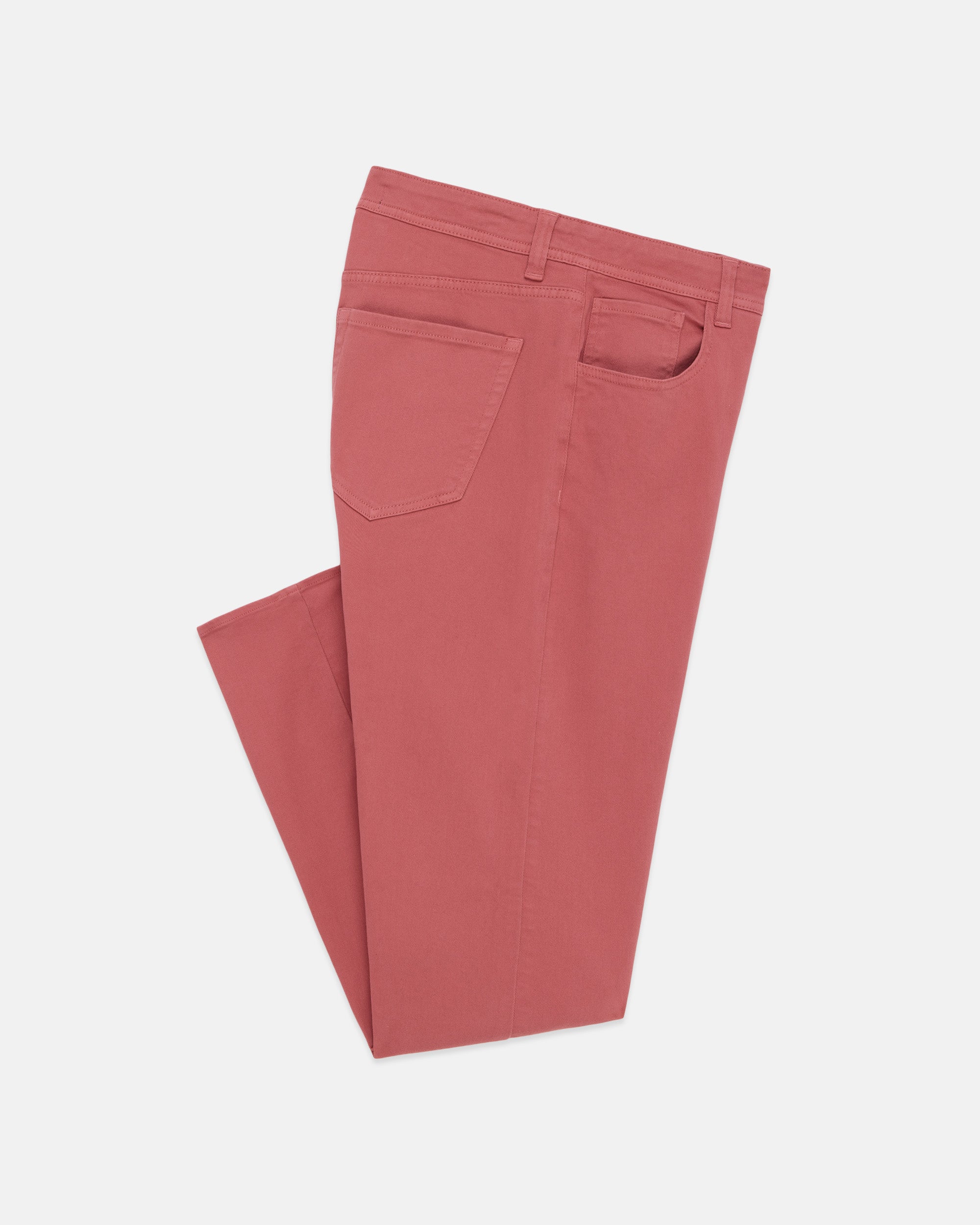 Faded Red 5-Pocket Twill Pant