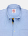 Made-in-USA Blue with Guard Stripe Placket Oxford Cloth Sport Shirt - Regular Fit