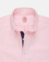 Made-in-USA Pink with Bar Stripe Placket Oxford Cloth Sport Shirt - Regular Fit
