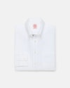 Made-in-USA White with Argyll & Sutherland Placket Oxford Cloth Sport Shirt - Regular Fit